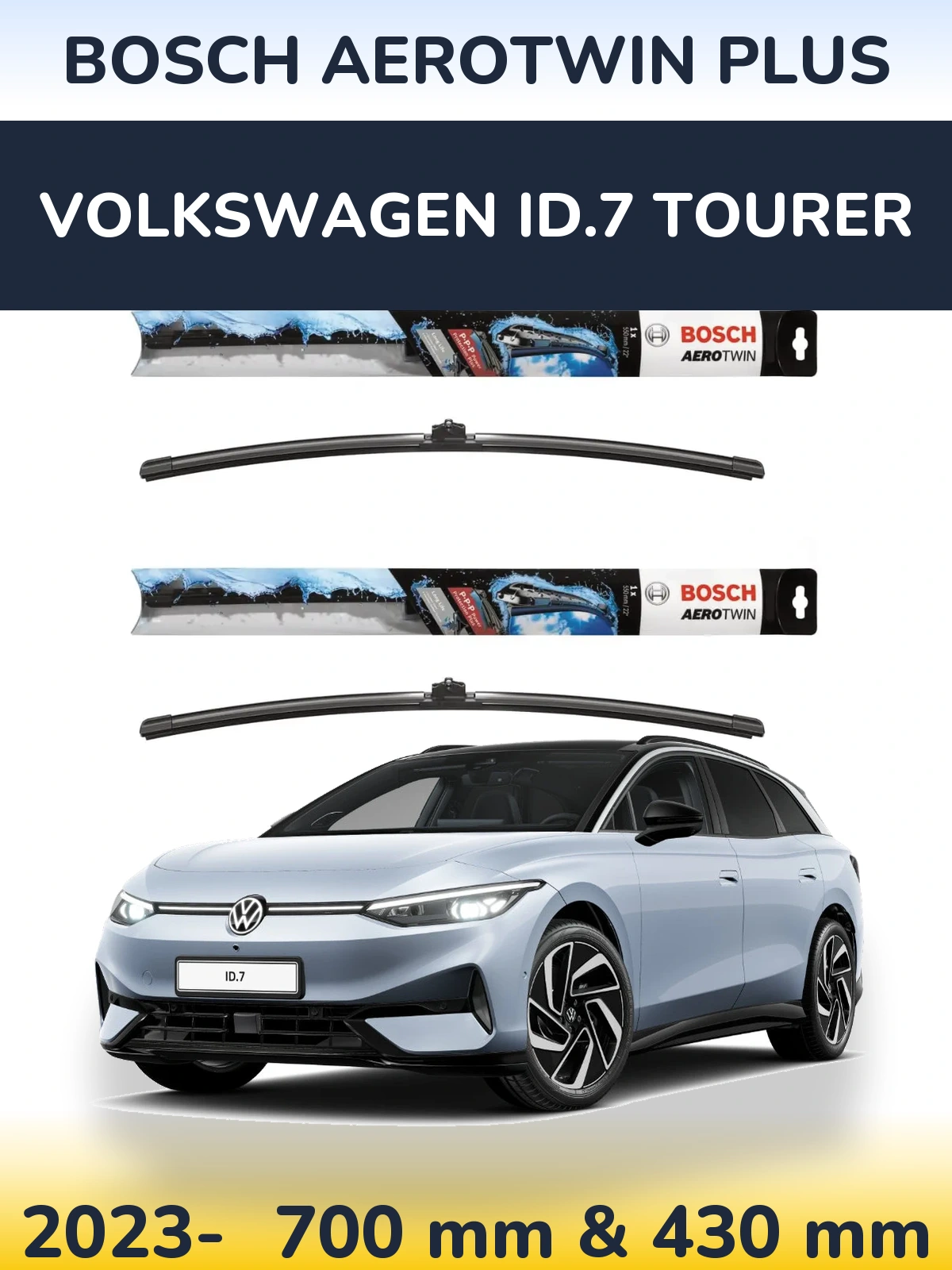 Ștergătoare BOSCH AeroTwin Plus pentru Volkswagen ID.7 Tourer