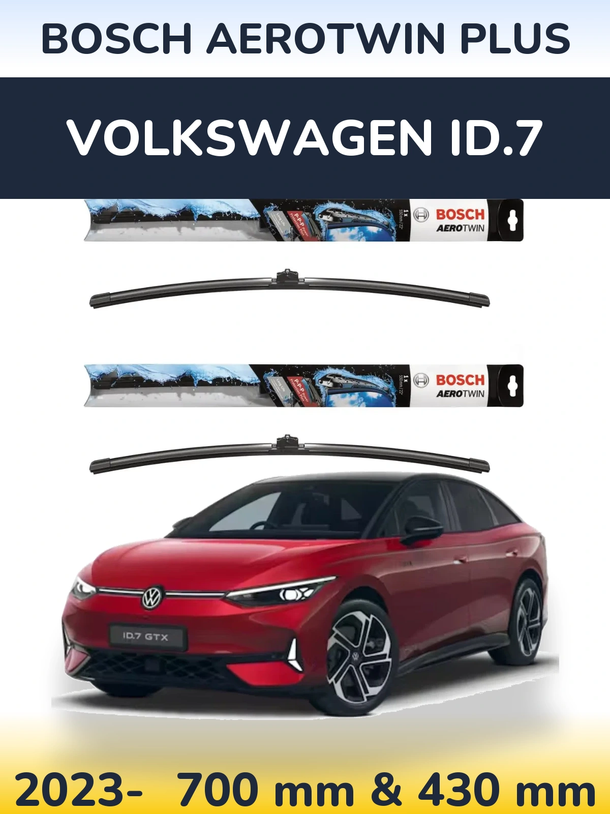 Ștergătoare BOSCH AeroTwin Plus pentru Volkswagen ID.7