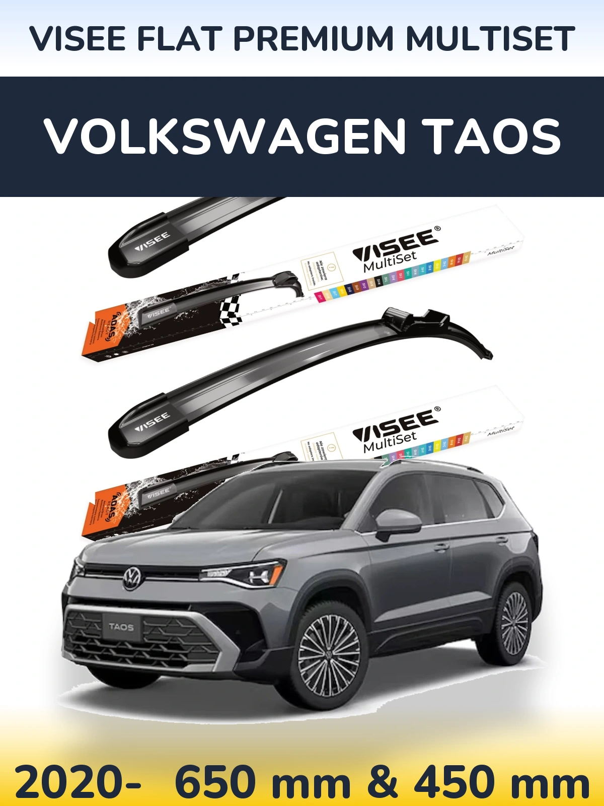 Ștergătoare VISEE FLAT PREMIUM MultiSet pentru Volkswagen Taos