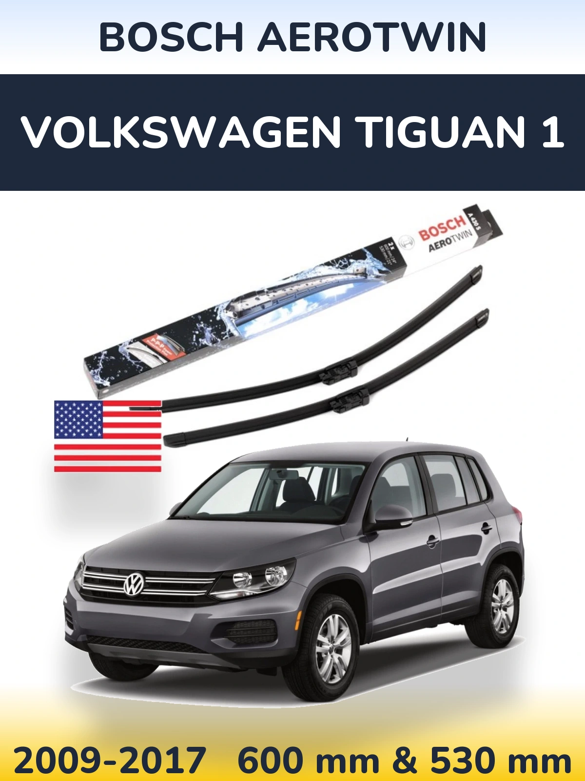 Ștergătoare BOSCH AeroTwin pentru Volkswagen Tiguan 1