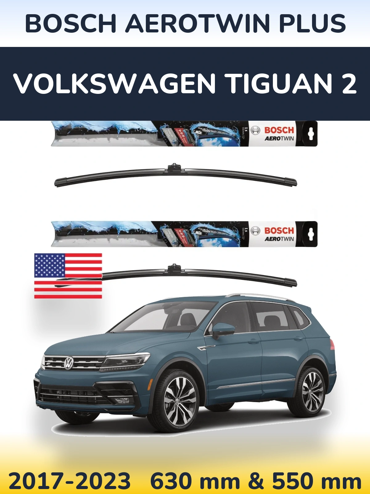 Ștergătoare BOSCH AeroTwin Plus pentru Volkswagen Tiguan 2