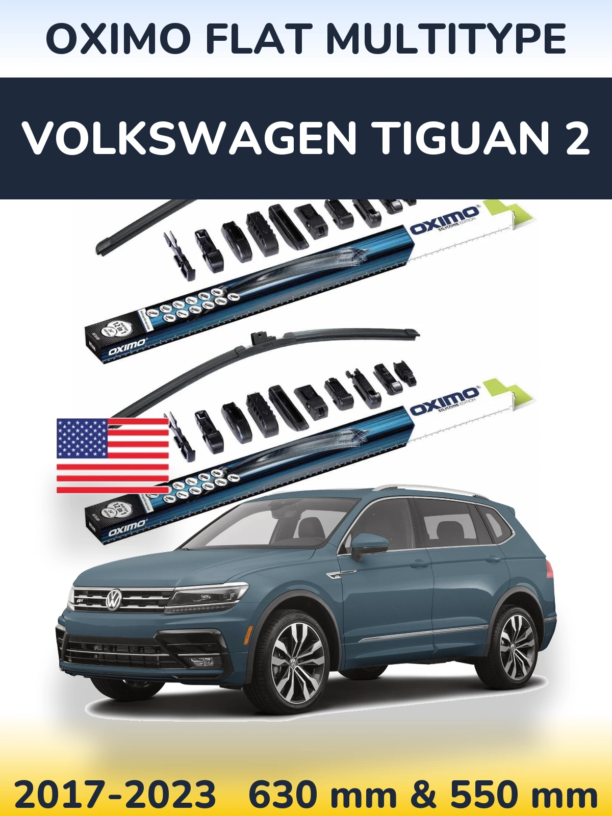 Ștergătoare Oximo Flat MultiTipe pentru Volkswagen Tiguan 2