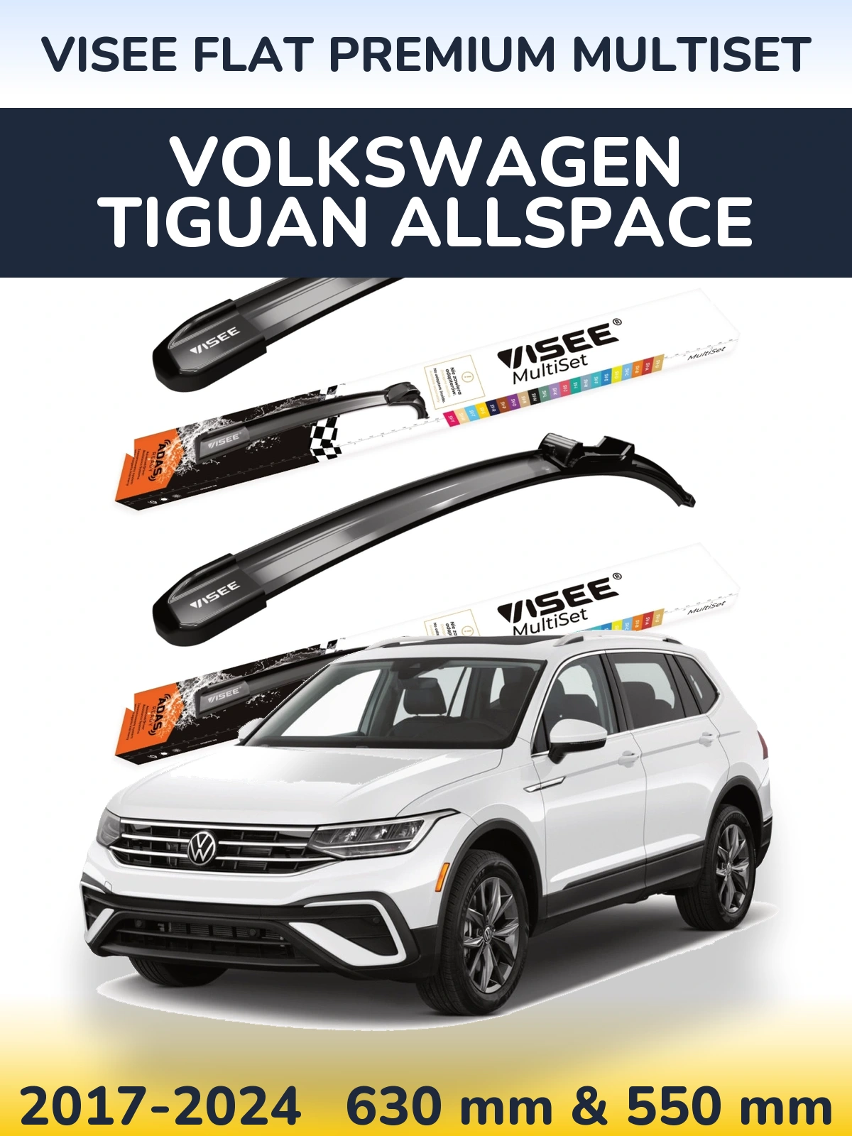Ștergătoare VISEE FLAT PREMIUM MultiSet pentru Volkswagen Tiguan Allspace