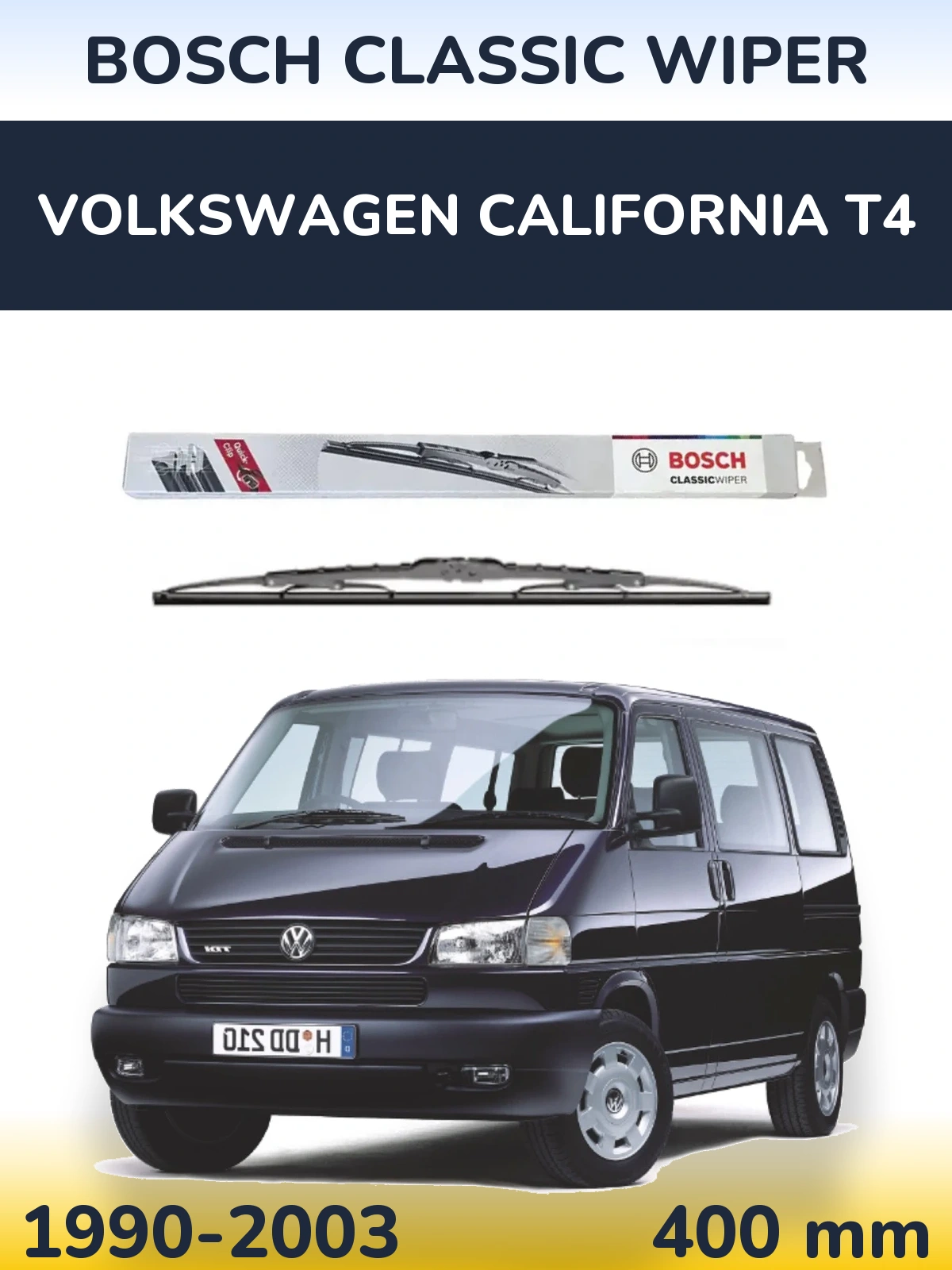 Ștergătoare BOSCH Classic Wiper pentru Volkswagen California T4