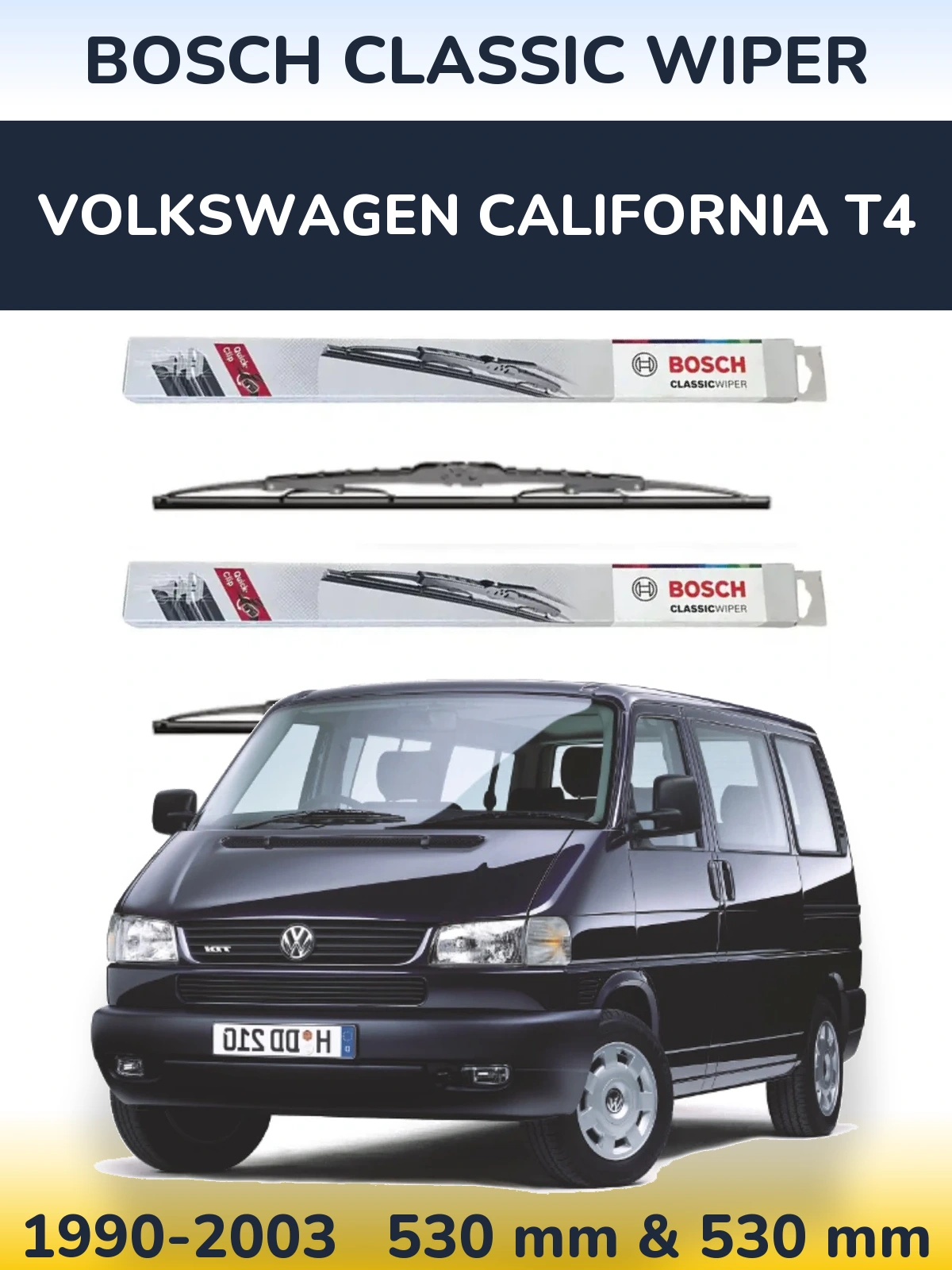 Ștergătoare BOSCH Classic Wiper pentru Volkswagen California T4