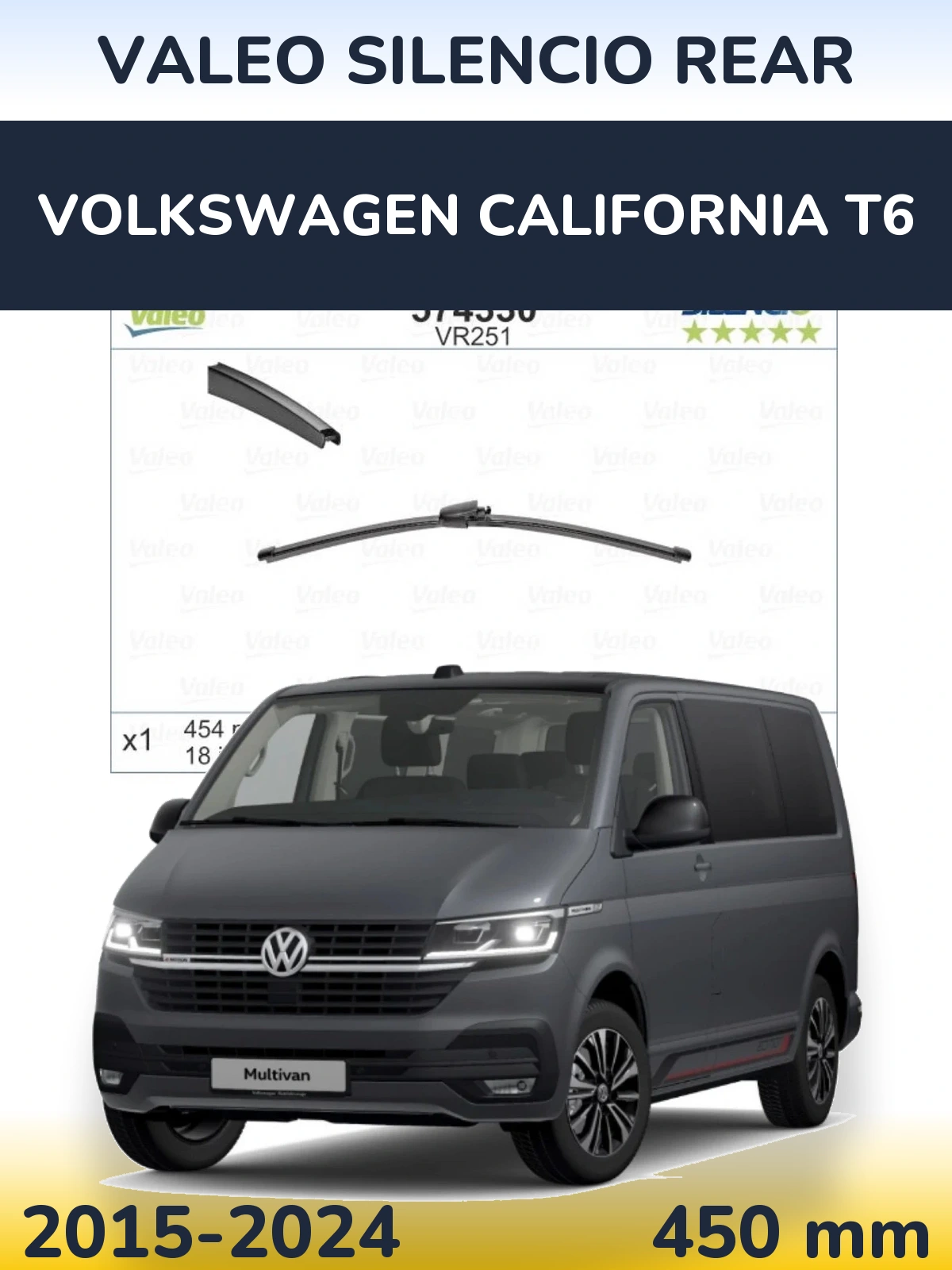 Ștergătoare Valeo Silencio Rear pentru Volkswagen California T6