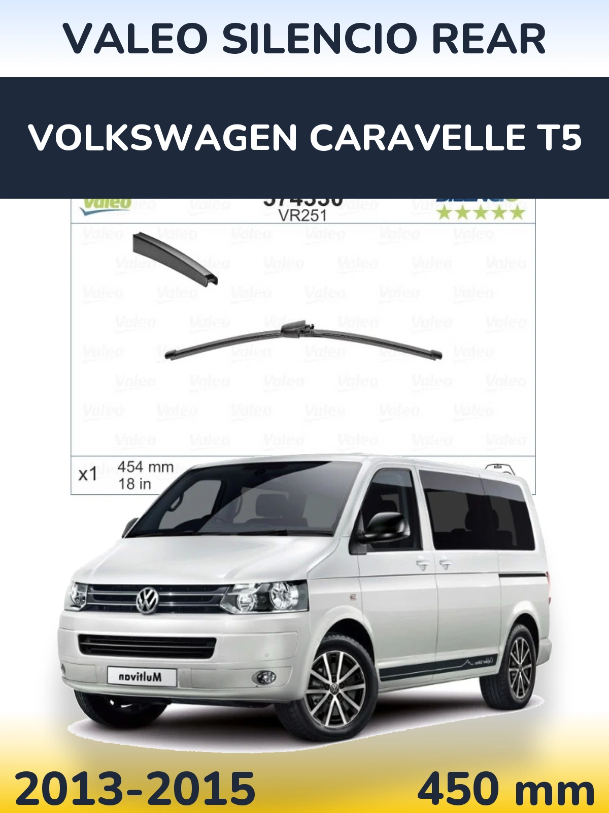 Ștergătoare Valeo Silencio Rear pentru Volkswagen Caravelle T5