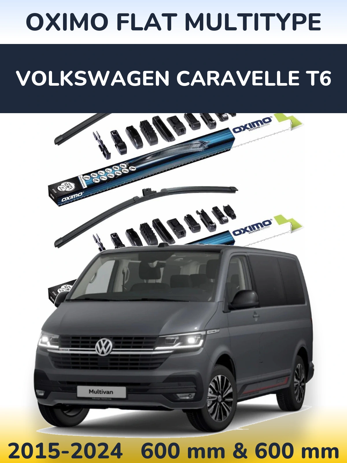 Ștergătoare Oximo Flat MultiTipe pentru Volkswagen Caravelle T6