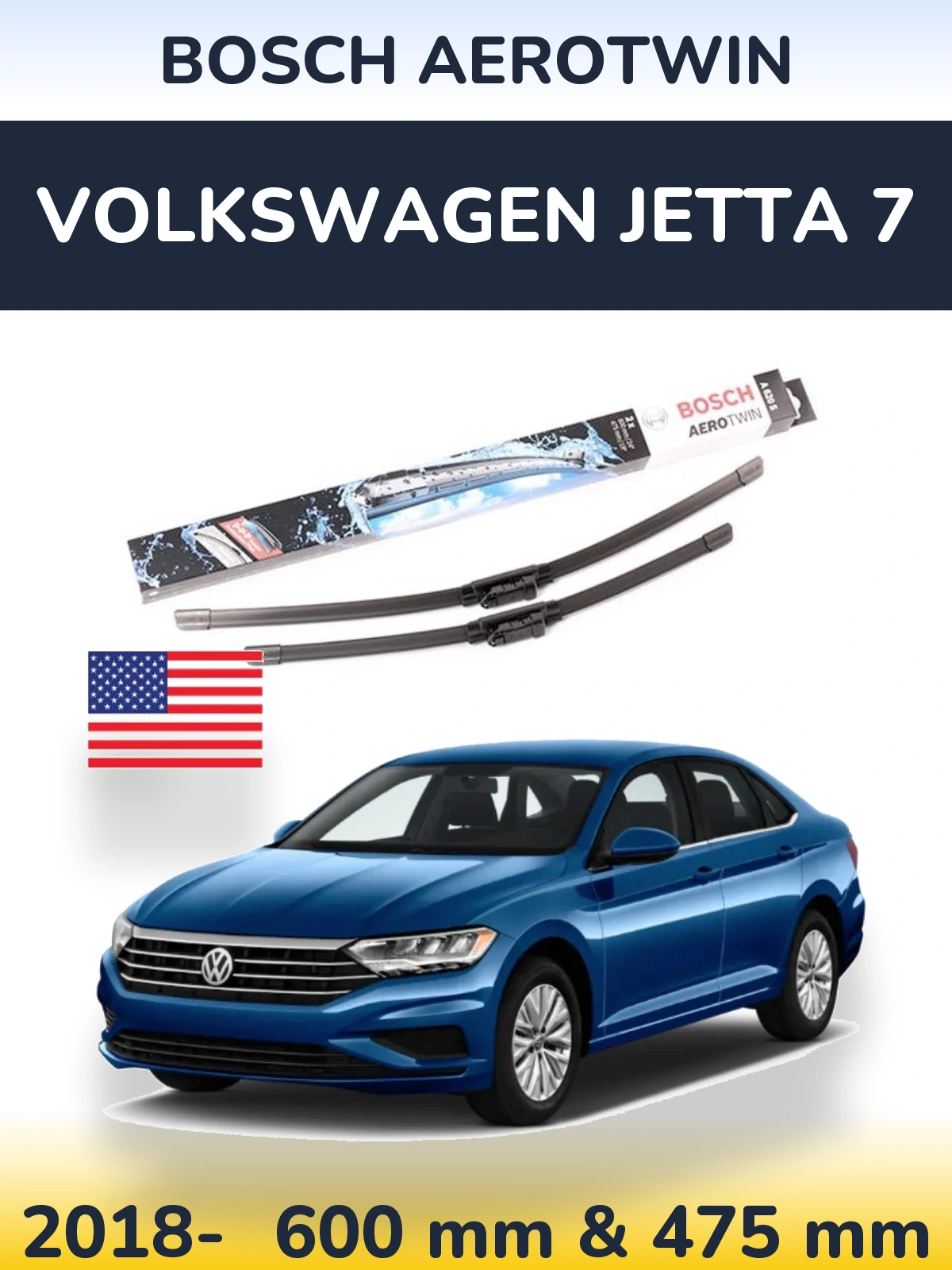 Ștergătoare BOSCH AeroTwin pentru Volkswagen Jetta 7