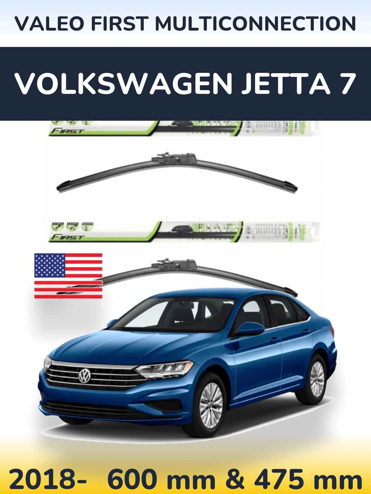 Ștergătoare Valeo First MultiConnection pentru Volkswagen Jetta 7