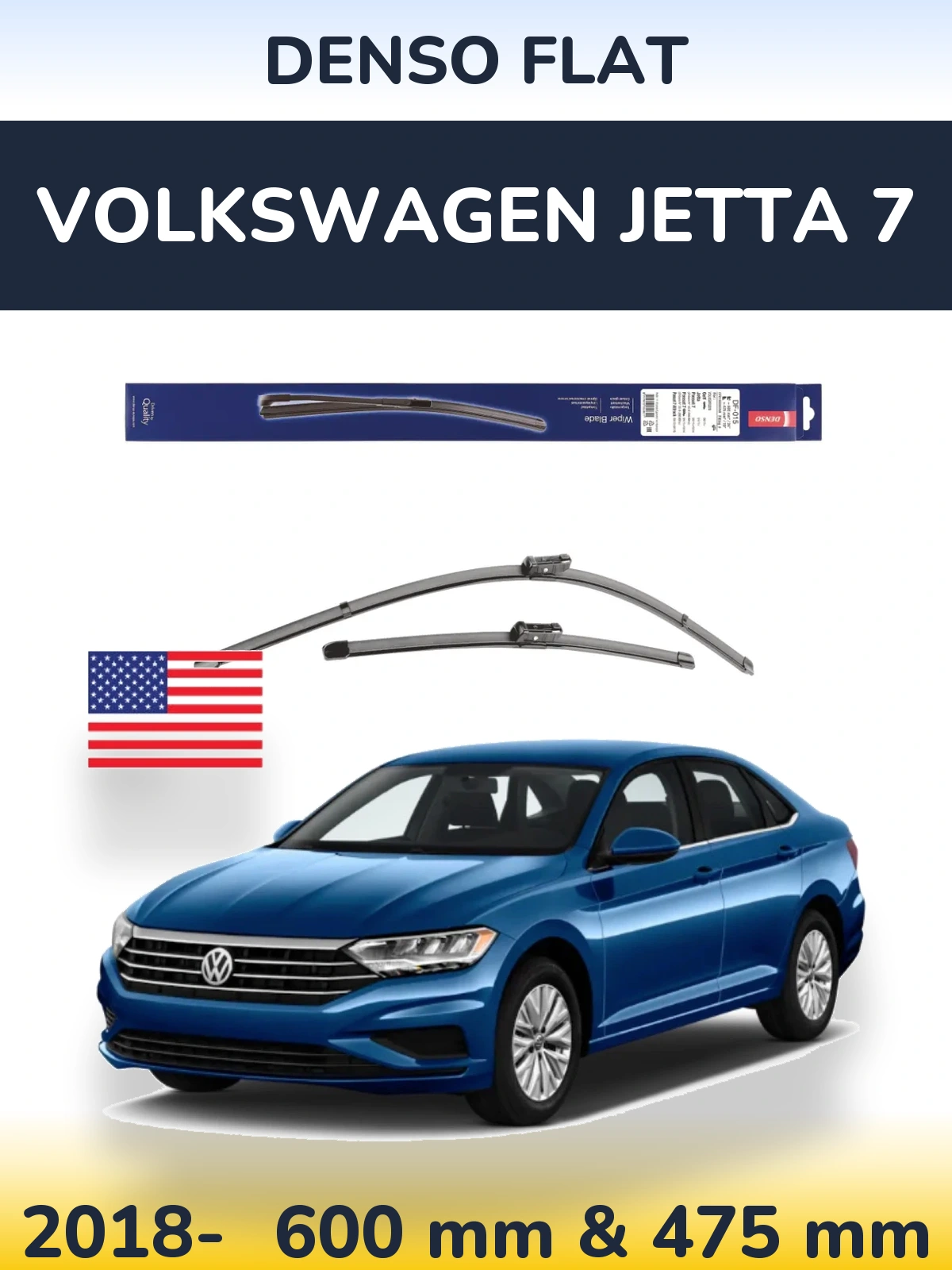 Ștergătoare Denso Flat pentru Volkswagen Jetta 7