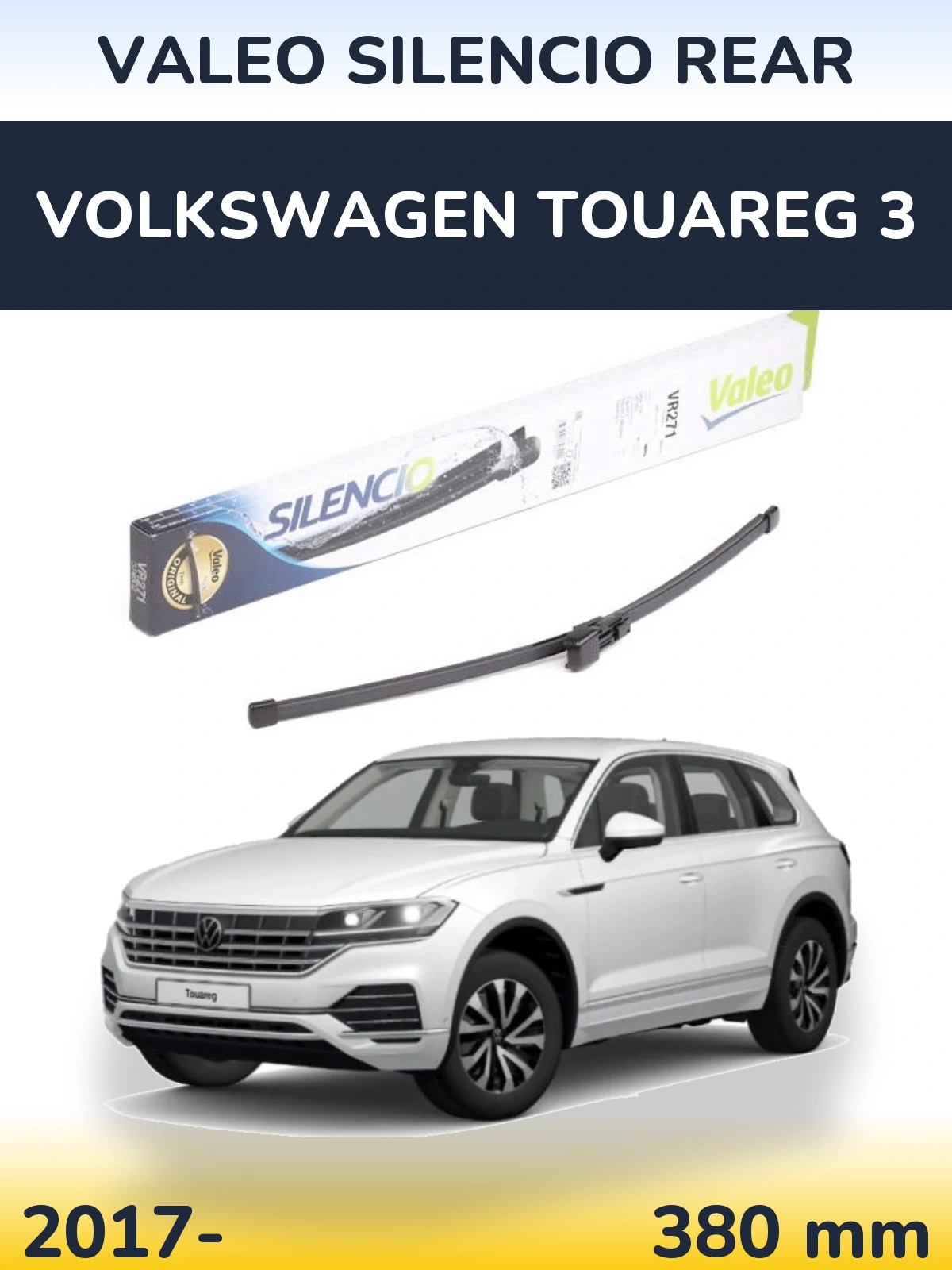 Задний дворник Valeo Silencio Rear 380 мм для Volkswagen Touareg 3 2017-2026