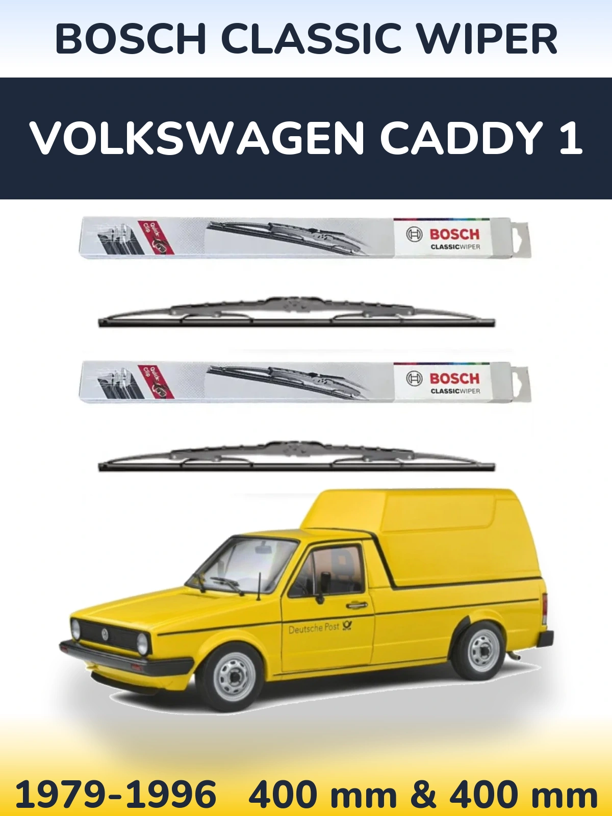 Ștergătoare BOSCH Classic Wiper pentru Volkswagen Caddy 1