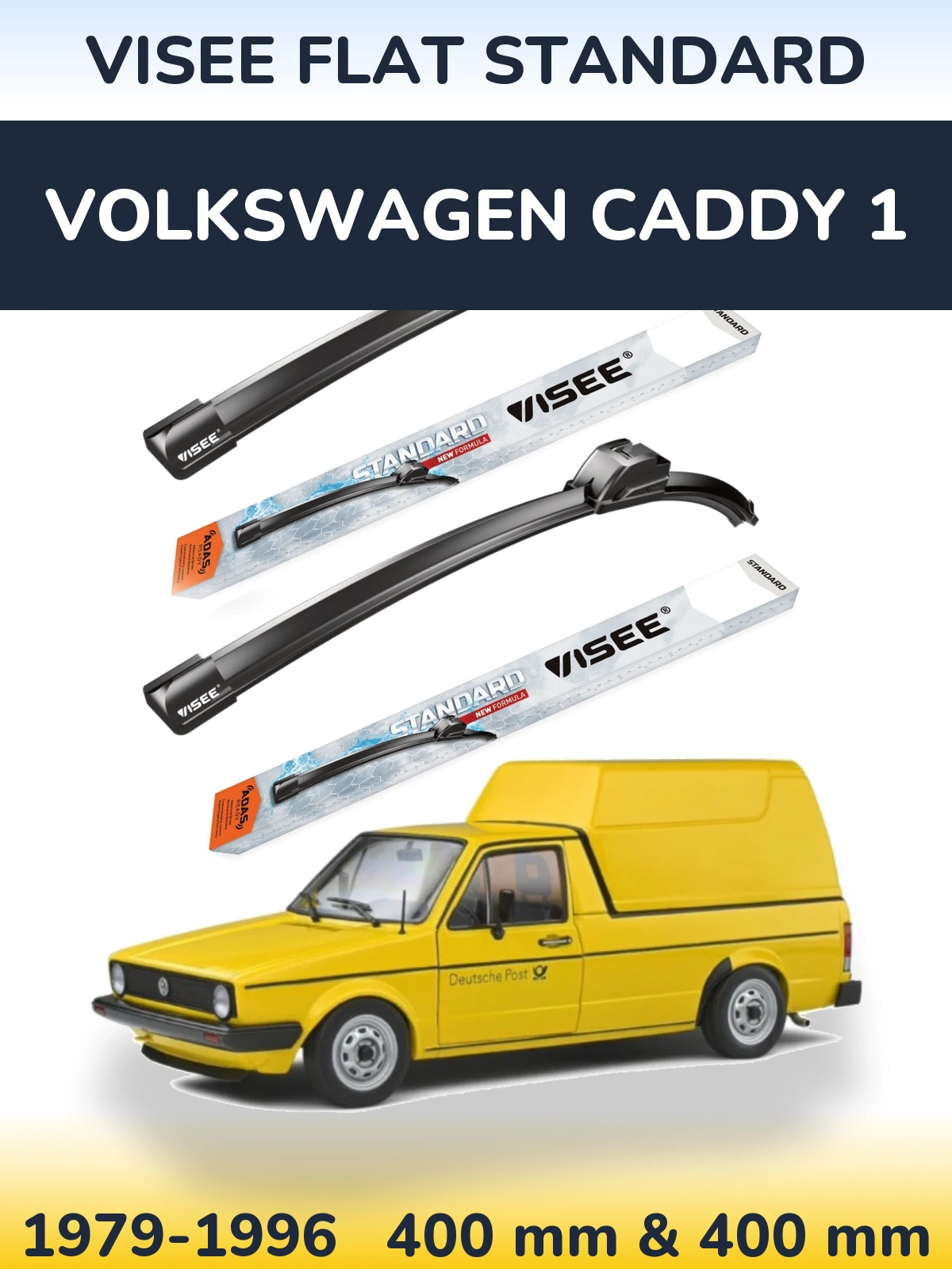 Ștergătoare VISEE FLAT STANDARD pentru Volkswagen Caddy 1