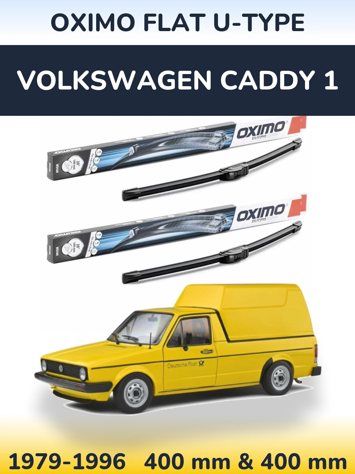 Ștergătoare Oximo Flat U-type pentru Volkswagen Caddy 1
