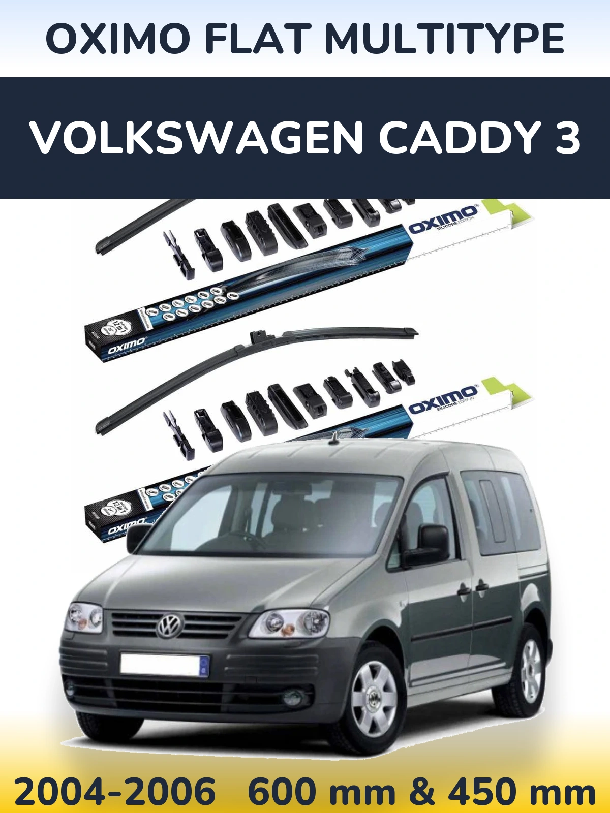 Ștergătoare Oximo Flat MultiTipe pentru Volkswagen Caddy 3