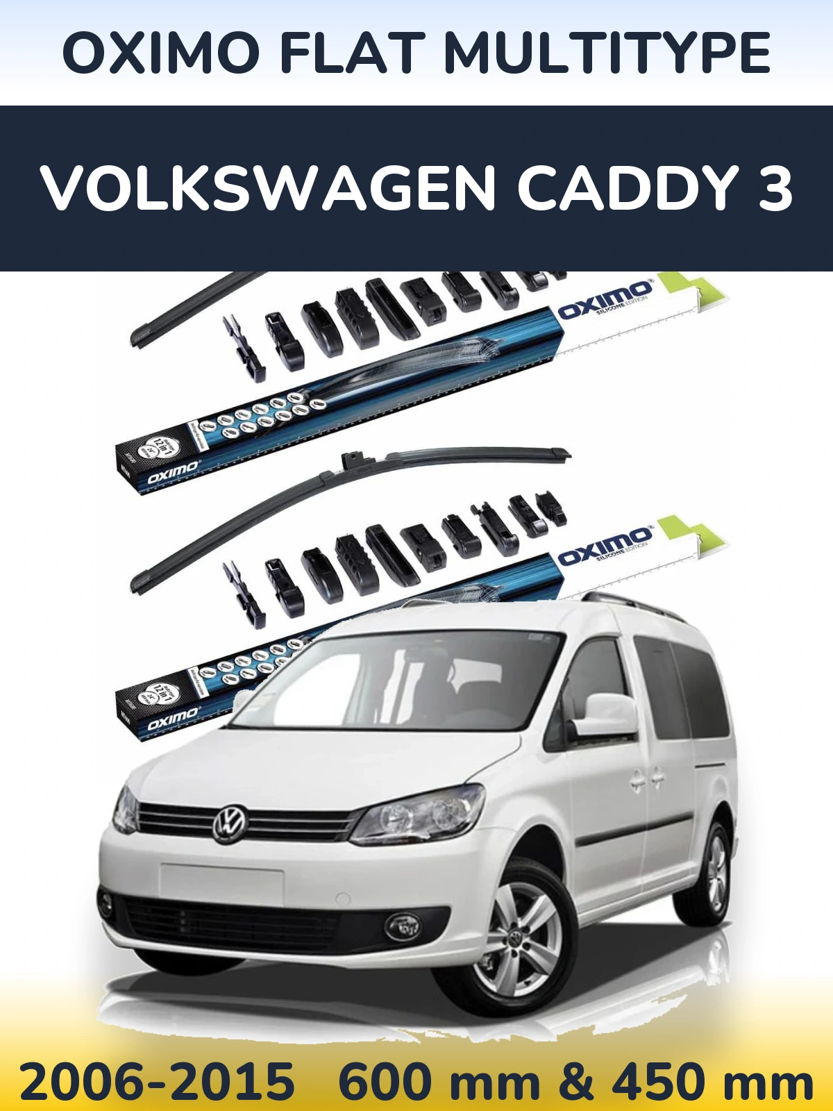 Ștergătoare Oximo Flat MultiTipe pentru Volkswagen Caddy 3