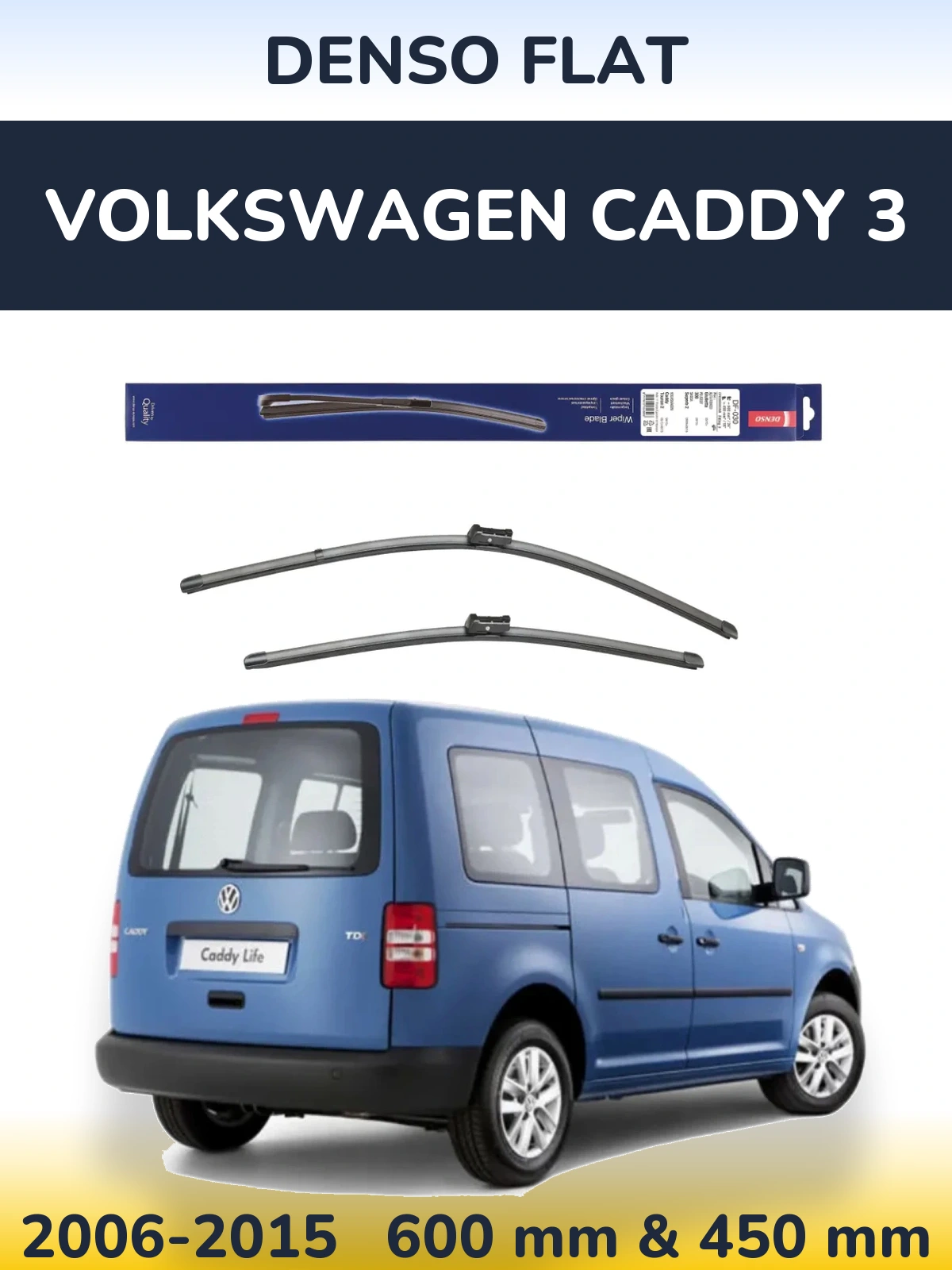 Ștergătoare Denso Flat pentru Volkswagen Caddy 3