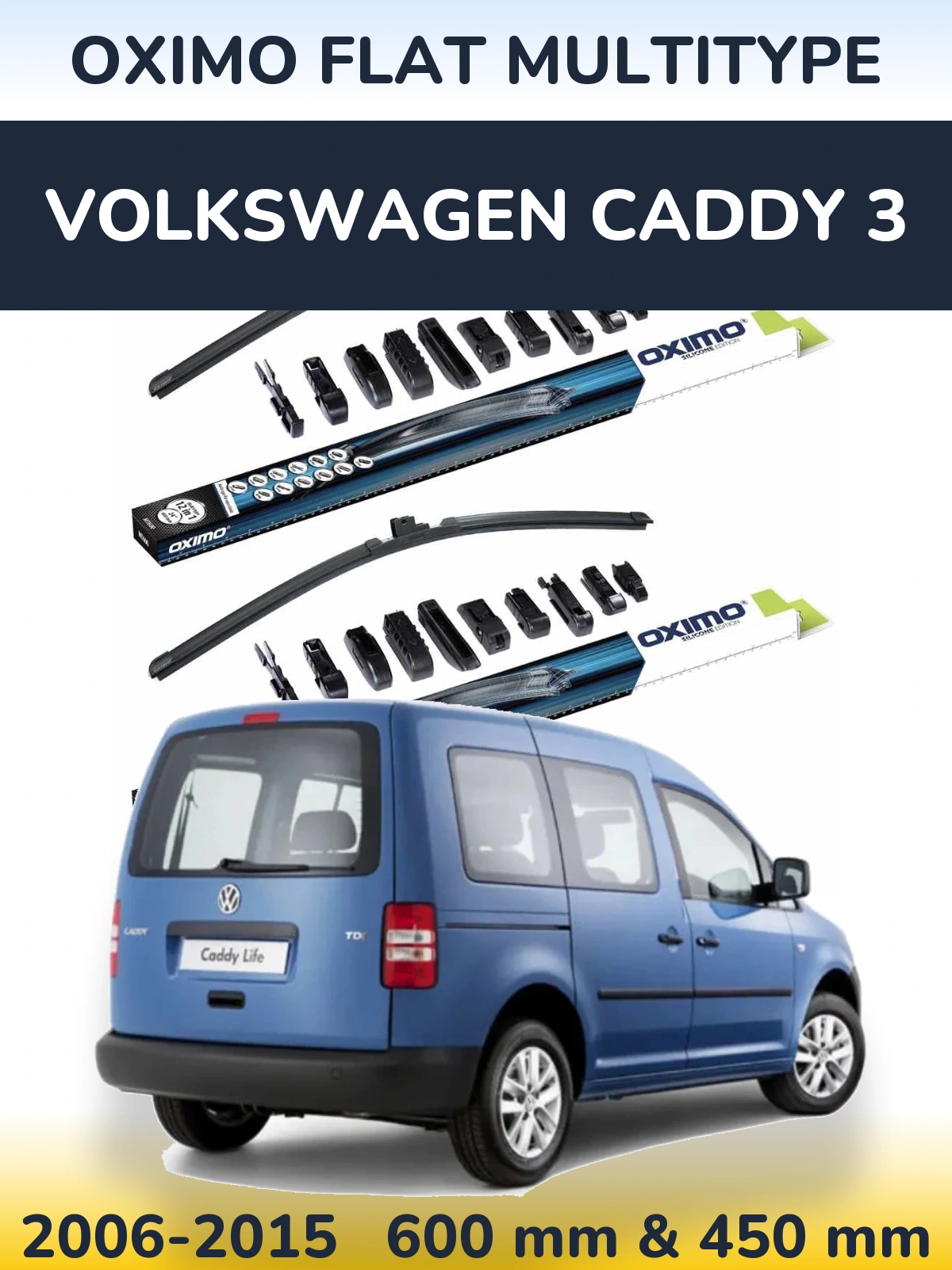 Ștergătoare Oximo Flat MultiTipe pentru Volkswagen Caddy 3