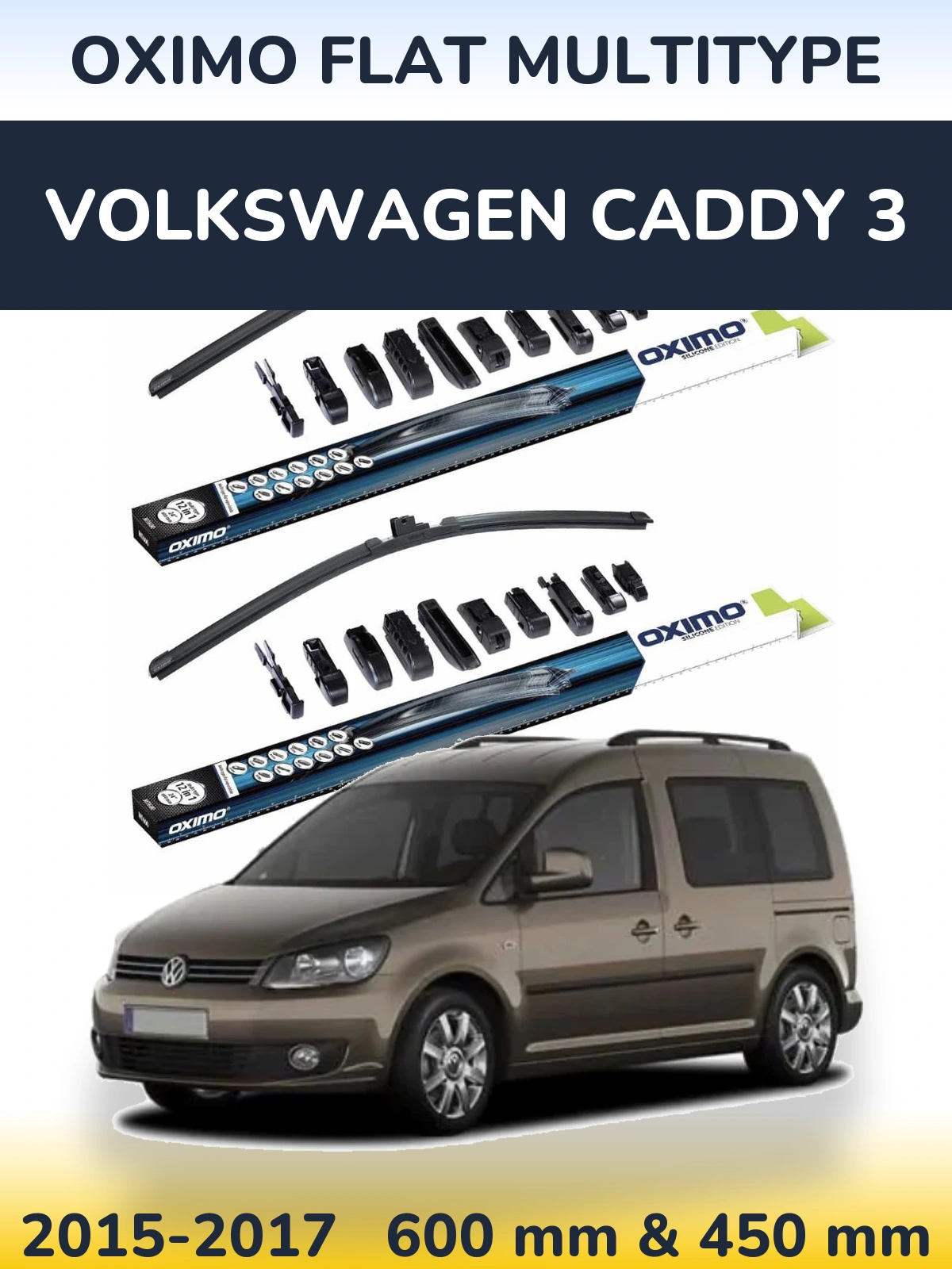 Ștergătoare Oximo Flat MultiTipe pentru Volkswagen Caddy 3