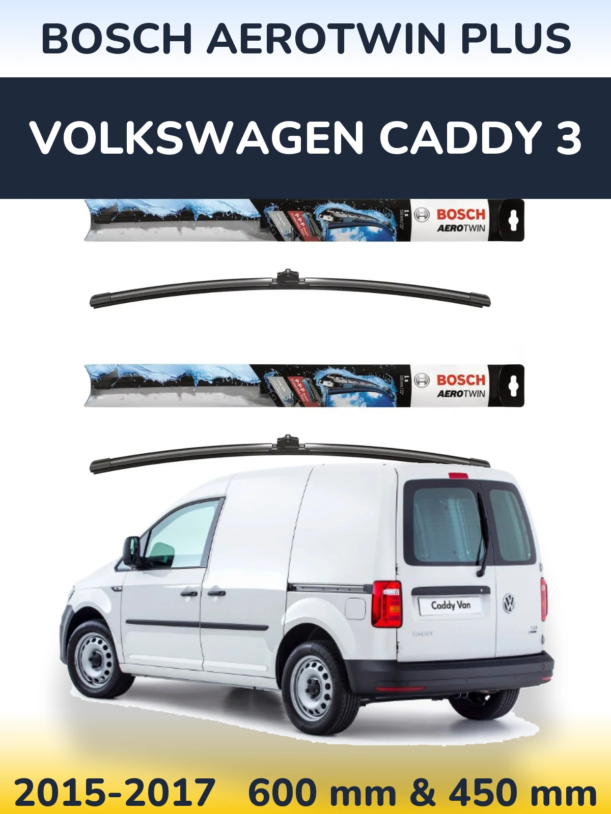 Ștergătoare BOSCH AeroTwin Plus pentru Volkswagen Caddy 3