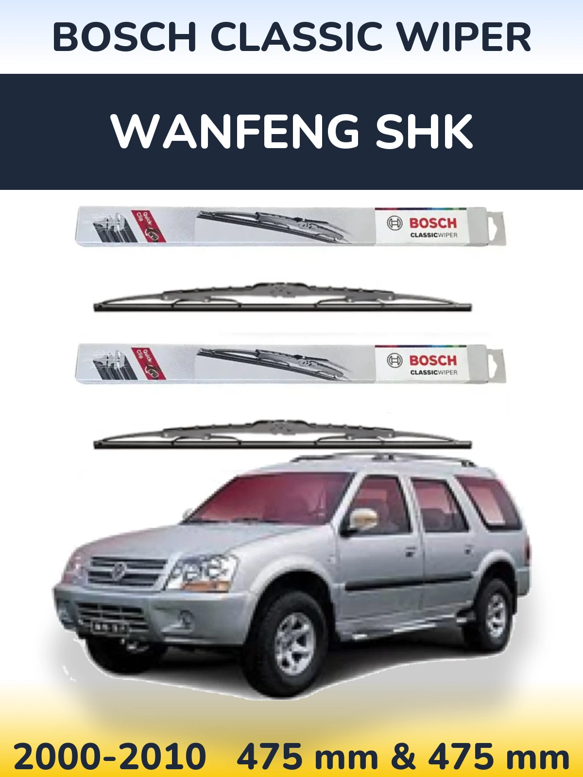 Ștergătoare BOSCH Classic Wiper pentru Wanfeng SHK