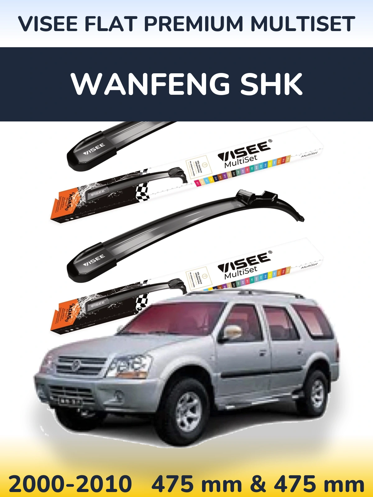 Ștergătoare VISEE FLAT PREMIUM MultiSet pentru Wanfeng SHK