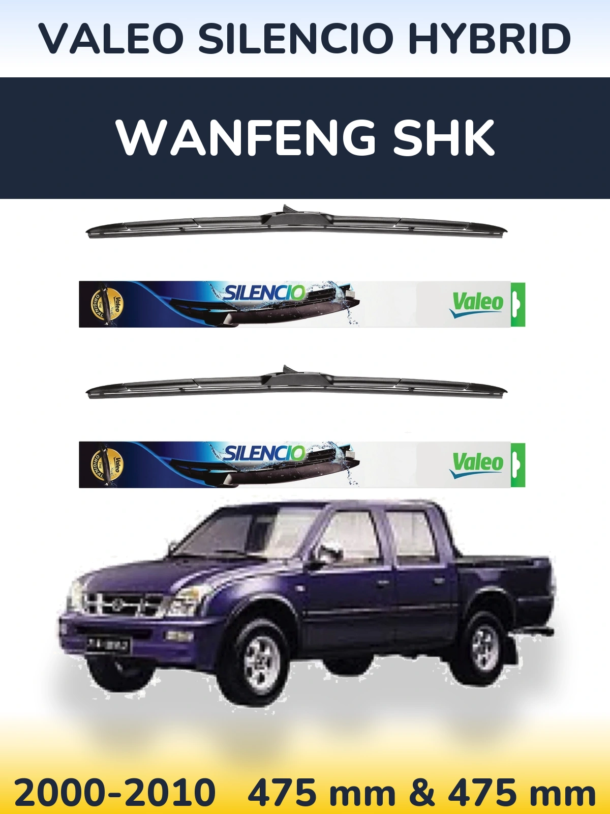 Ștergătoare Valeo Silencio Hybrid pentru Wanfeng SHK