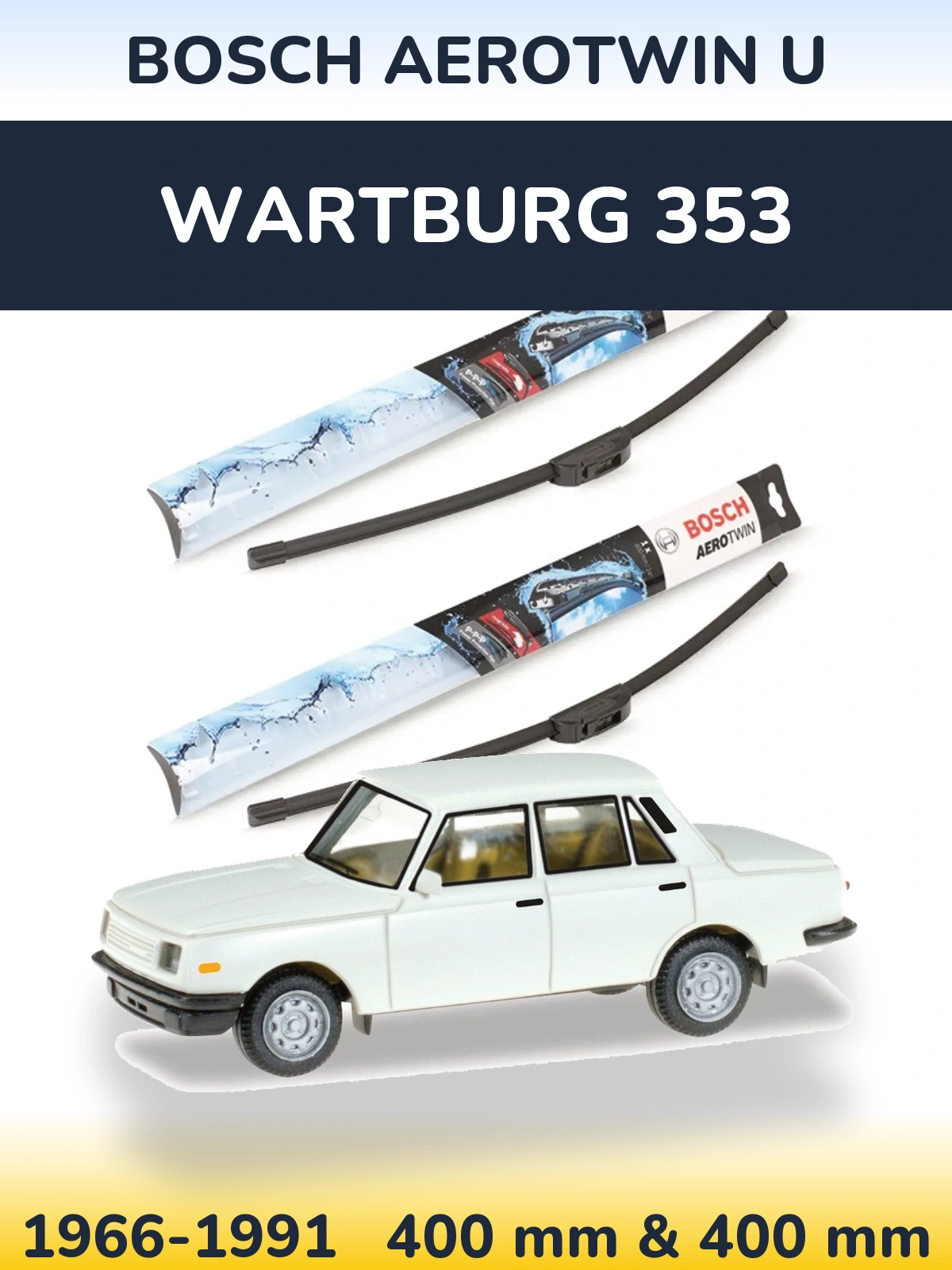 Ștergătoare BOSCH AeroTwin U pentru Wartburg 353
