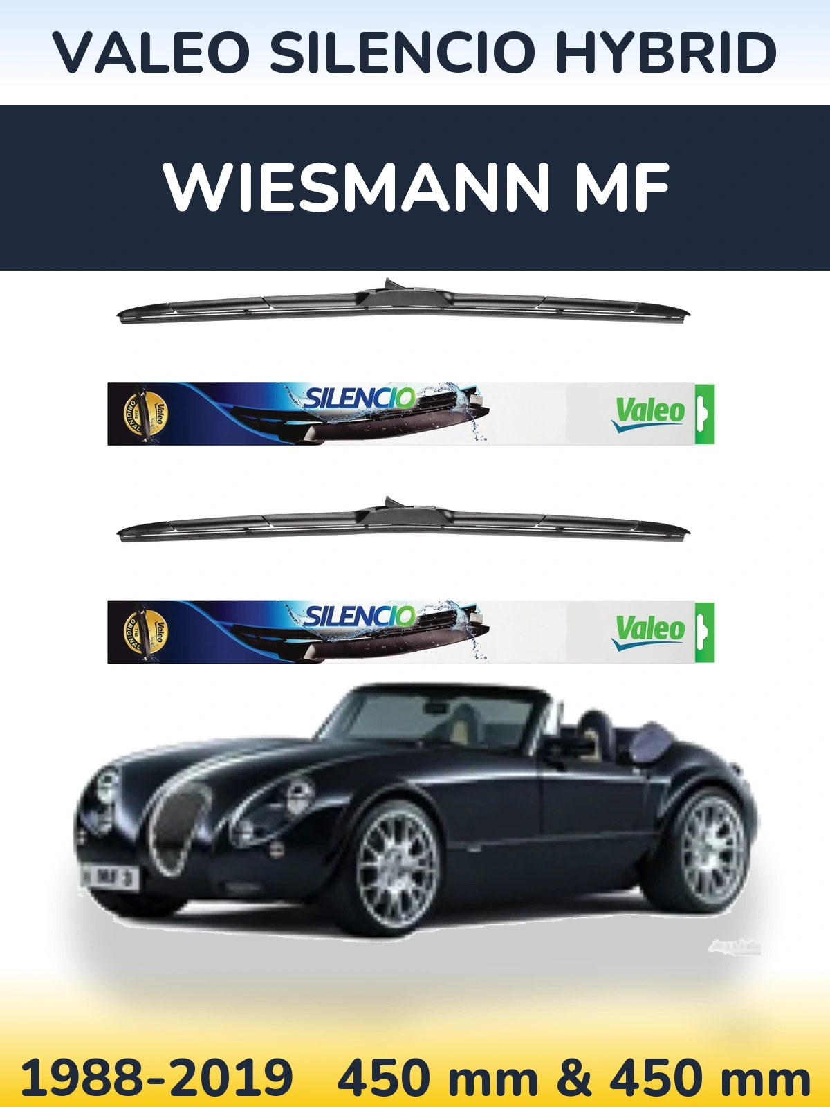 Ștergătoare Valeo Silencio Hybrid pentru Wiesmann MF