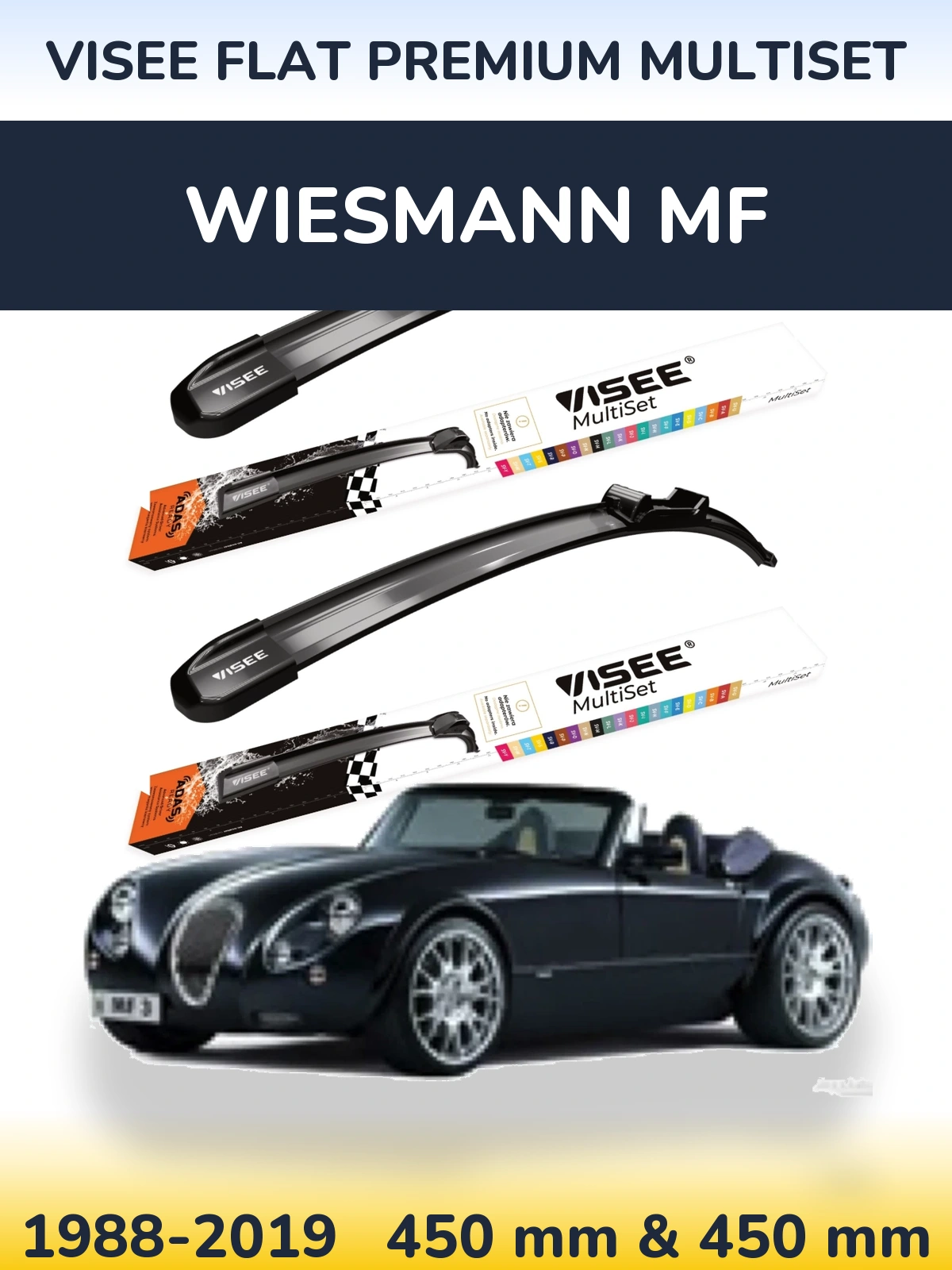 Ștergătoare VISEE FLAT PREMIUM MultiSet pentru Wiesmann MF