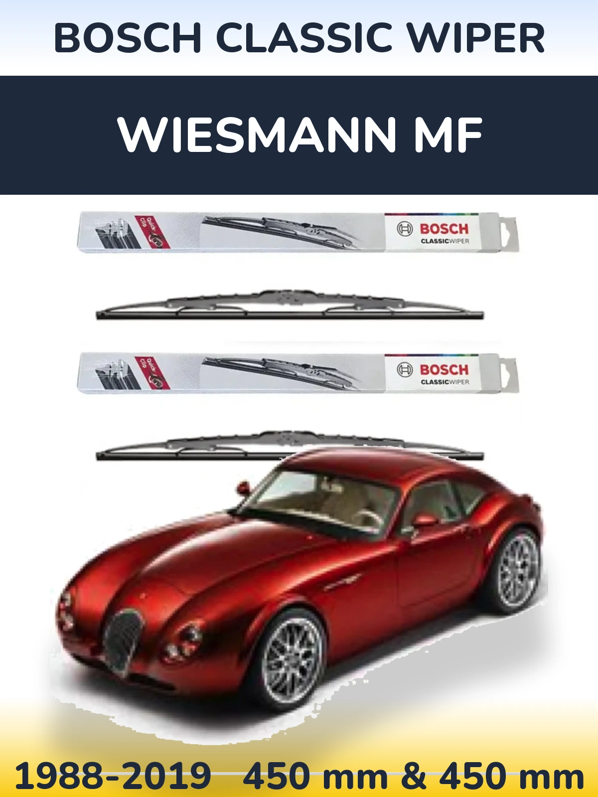Ștergătoare BOSCH Classic Wiper pentru Wiesmann MF