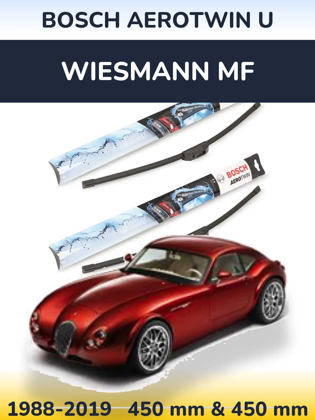 Ștergătoare BOSCH AeroTwin U pentru Wiesmann MF