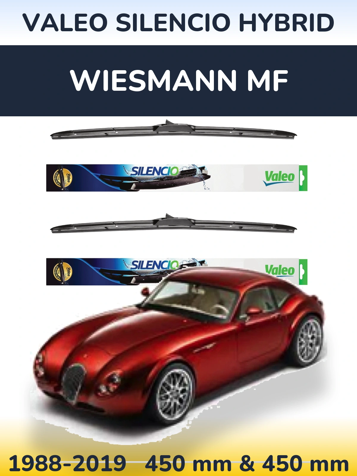Ștergătoare Valeo Silencio Hybrid pentru Wiesmann MF