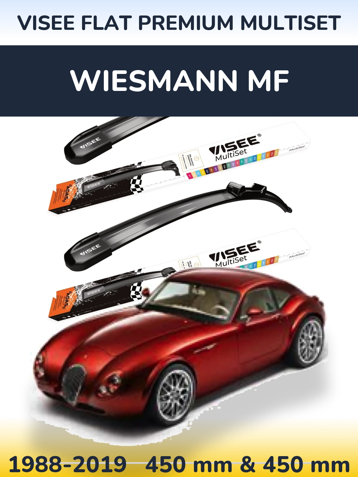 Ștergătoare VISEE FLAT PREMIUM MultiSet pentru Wiesmann MF