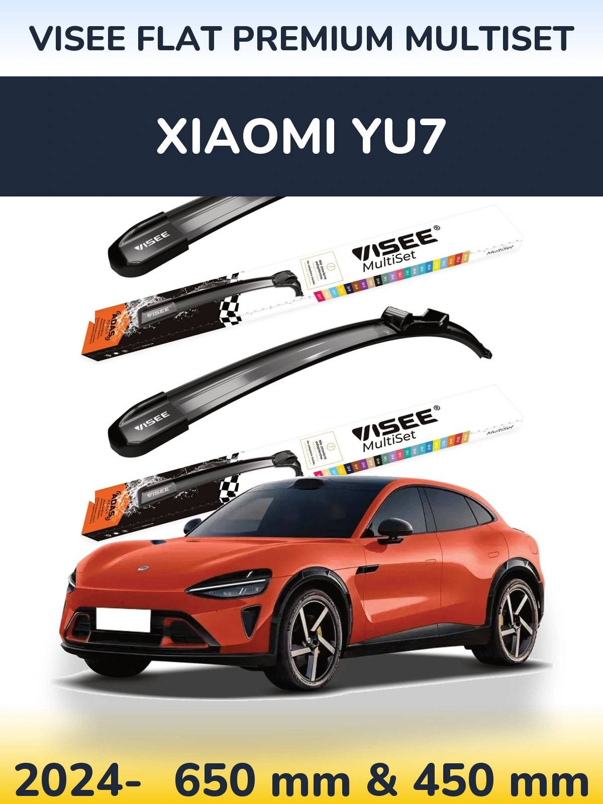 Ștergătoare VISEE FLAT PREMIUM MultiSet pentru Xiaomi YU7