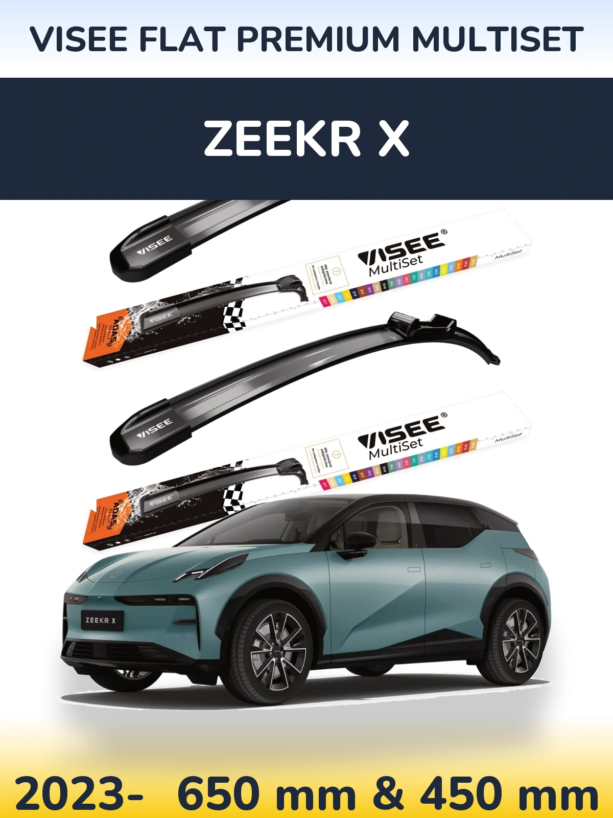 Ștergătoare VISEE FLAT PREMIUM MultiSet pentru Zeekr X