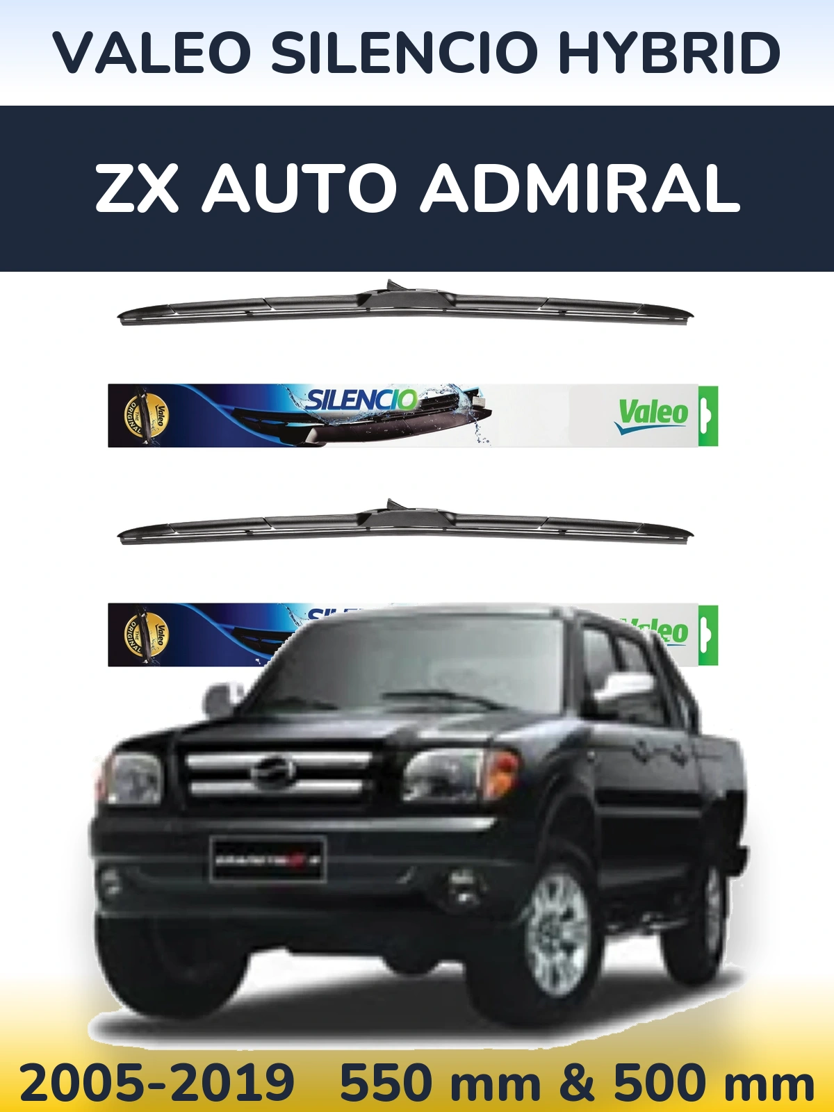 Ștergătoare Valeo Silencio Hybrid pentru ZX Auto Admiral