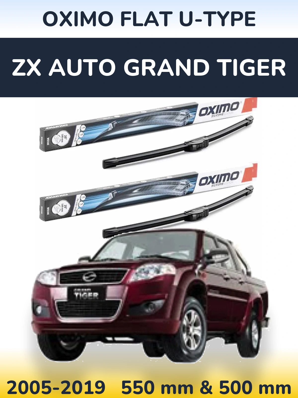 Ștergătoare Oximo Flat U-type pentru ZX Auto Grand Tiger