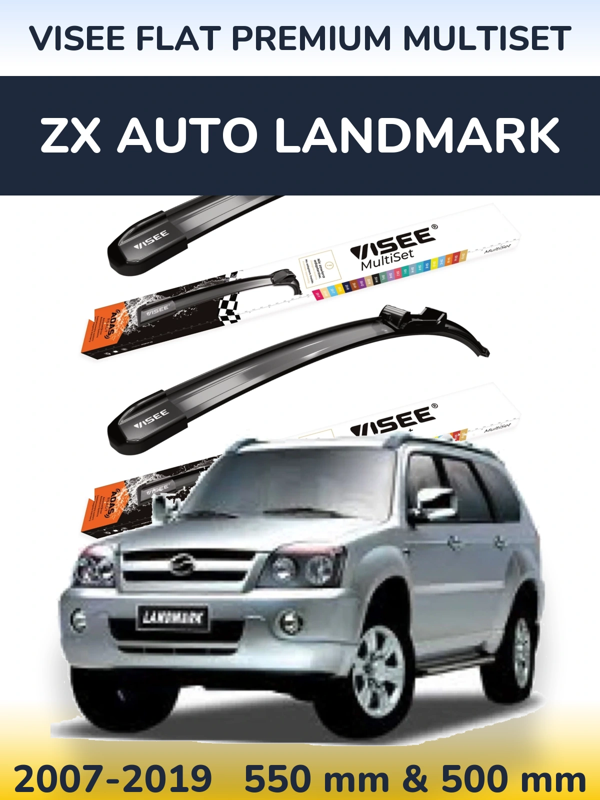Ștergătoare VISEE FLAT PREMIUM MultiSet pentru ZX Auto Landmark