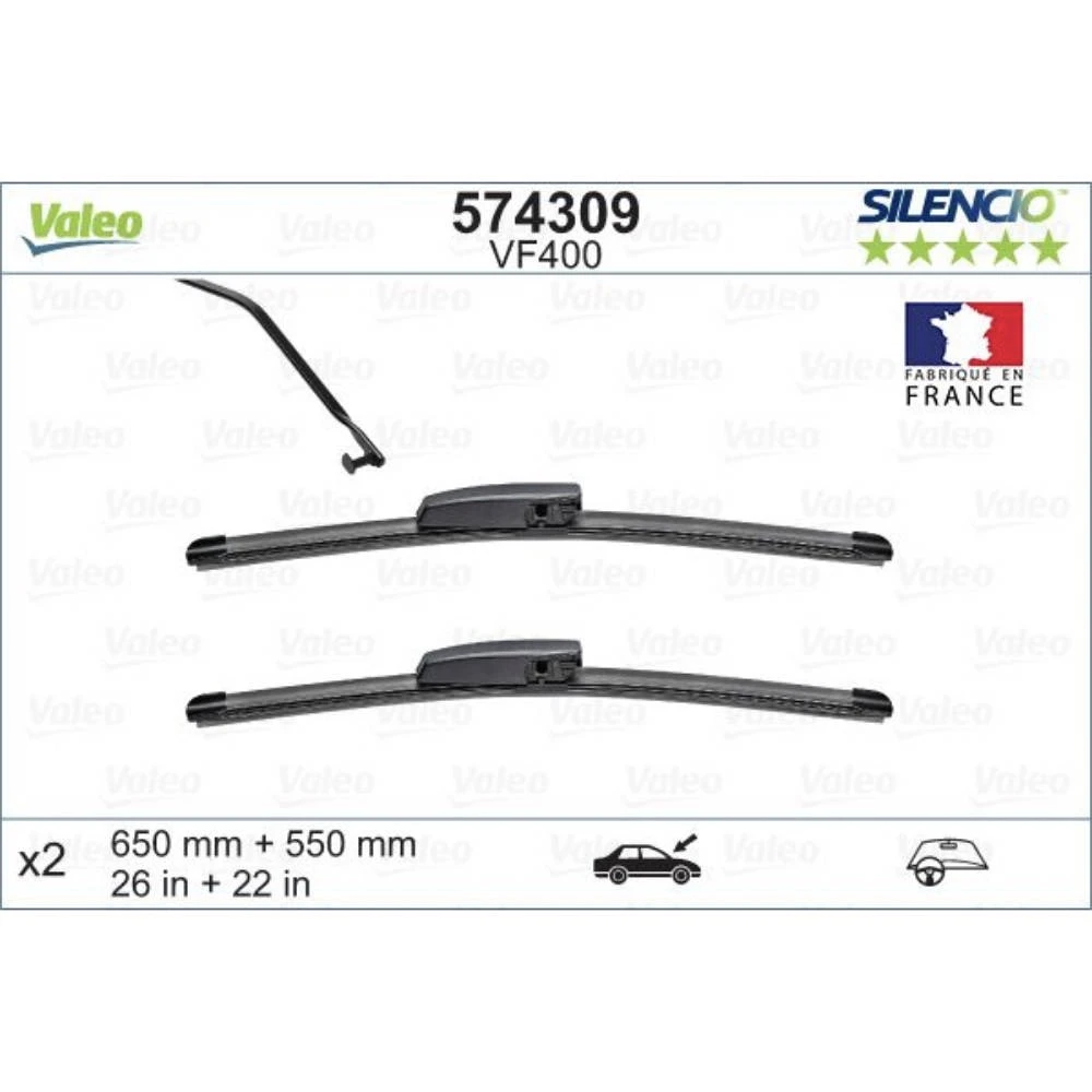 Ștergătoare Valeo Silencio Flat pentru Renault Grand Scenic