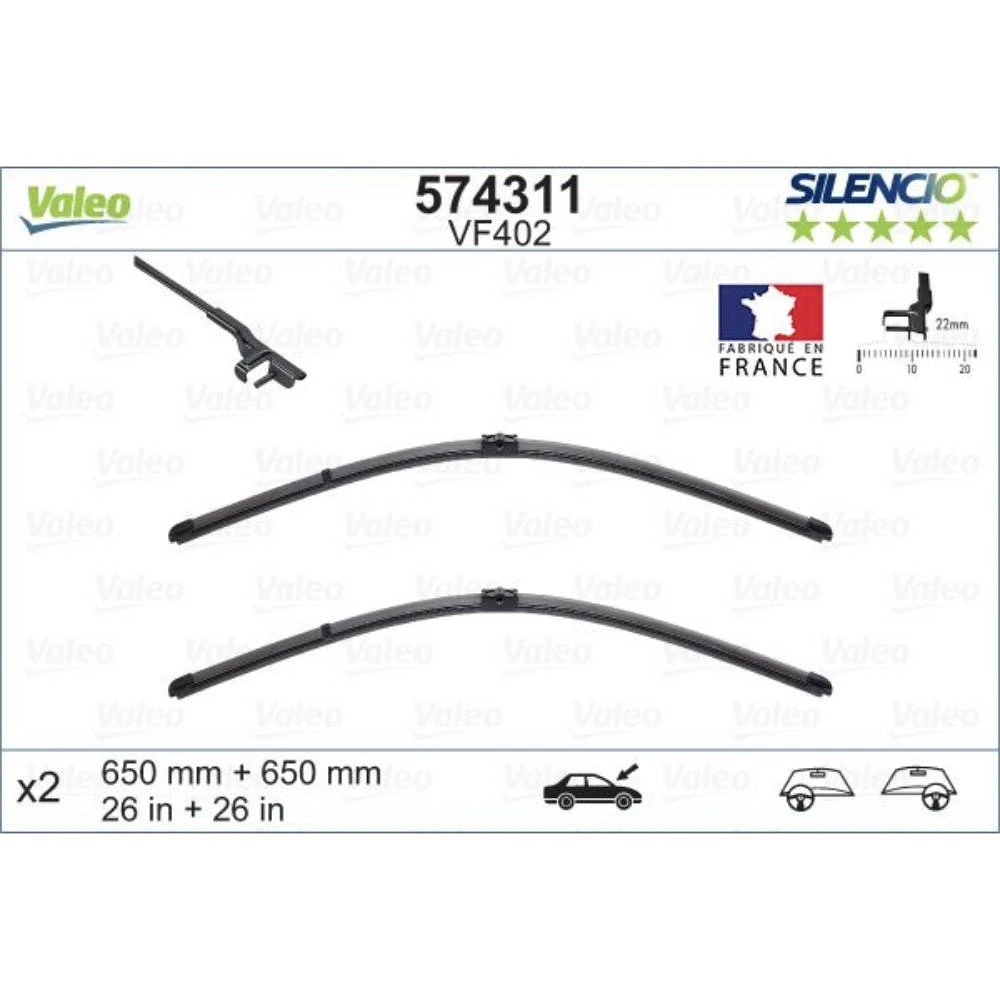 Ștergătoare Valeo Silencio Flat pentru Mercedes E Class T-Modell