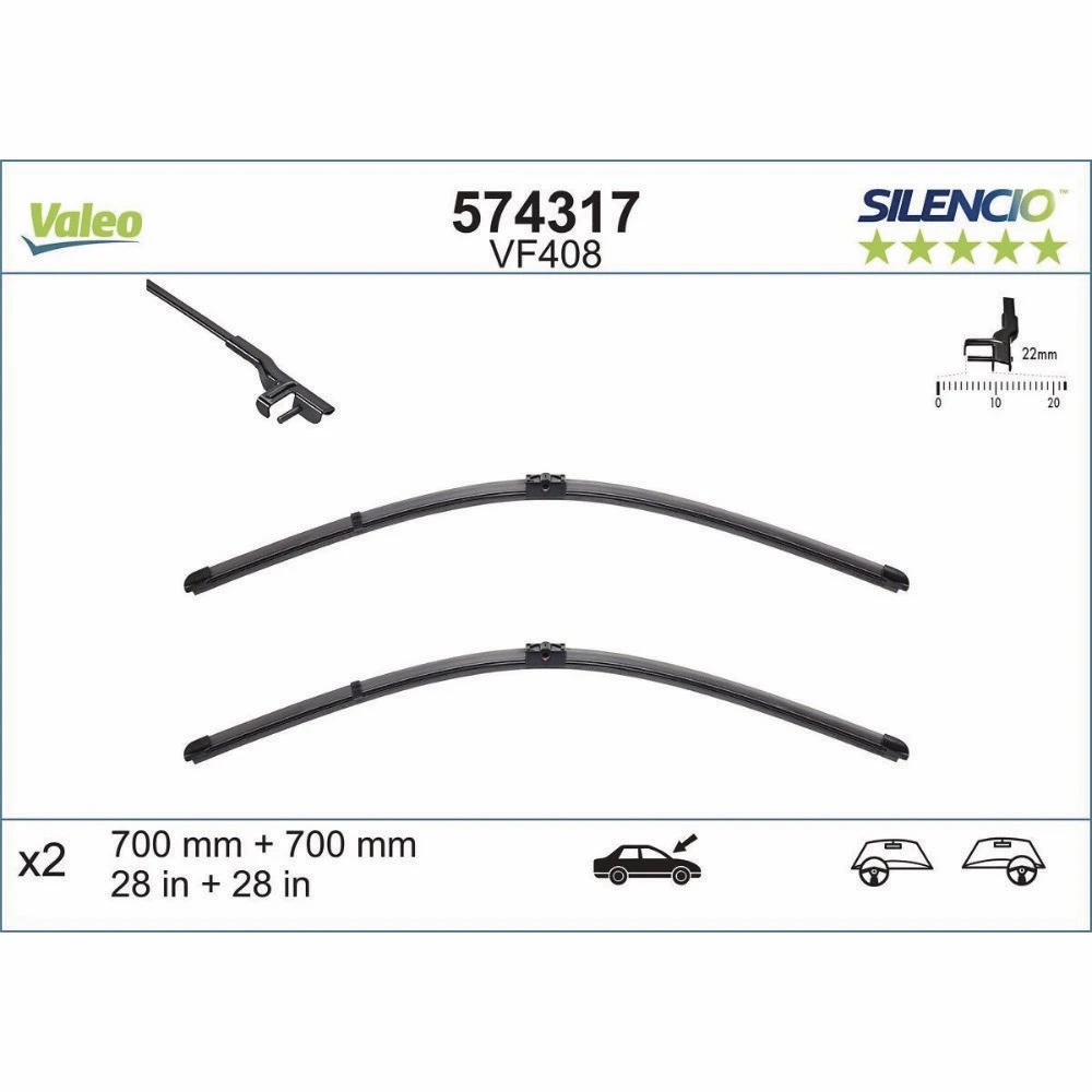 Ștergătoare Valeo Silencio Flat pentru SEAT Alhambra