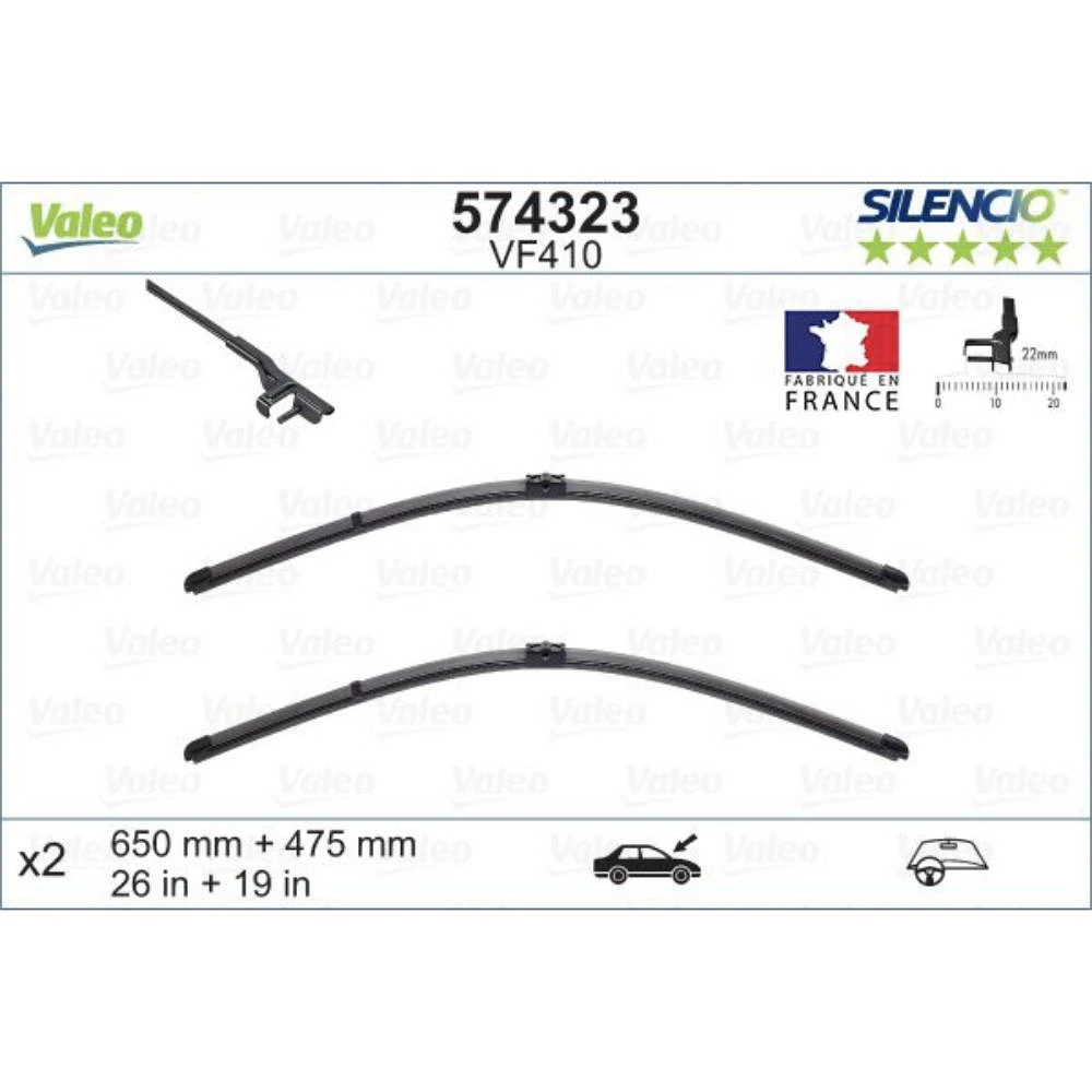 Ștergătoare Valeo Silencio Flat pentru Citroen C5 Break
