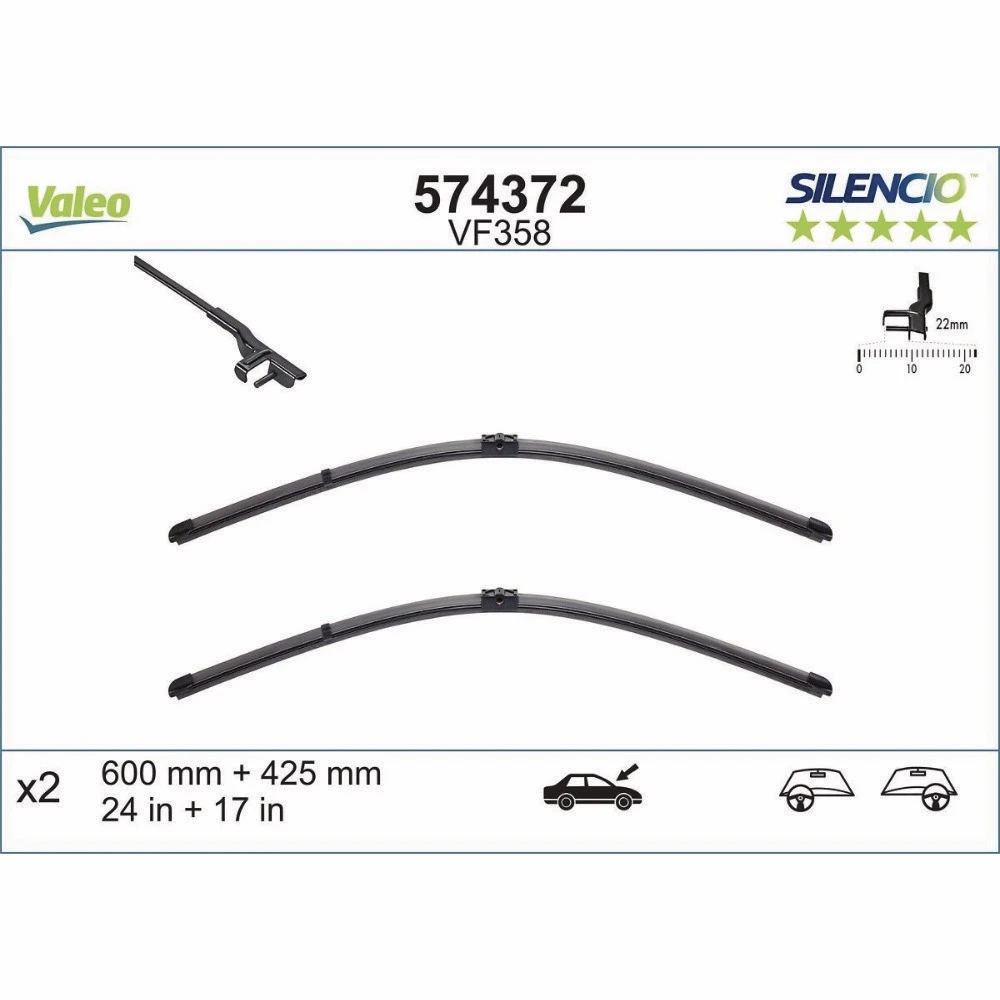 Ștergătoare Valeo Silencio Flat pentru Geely Atlas
