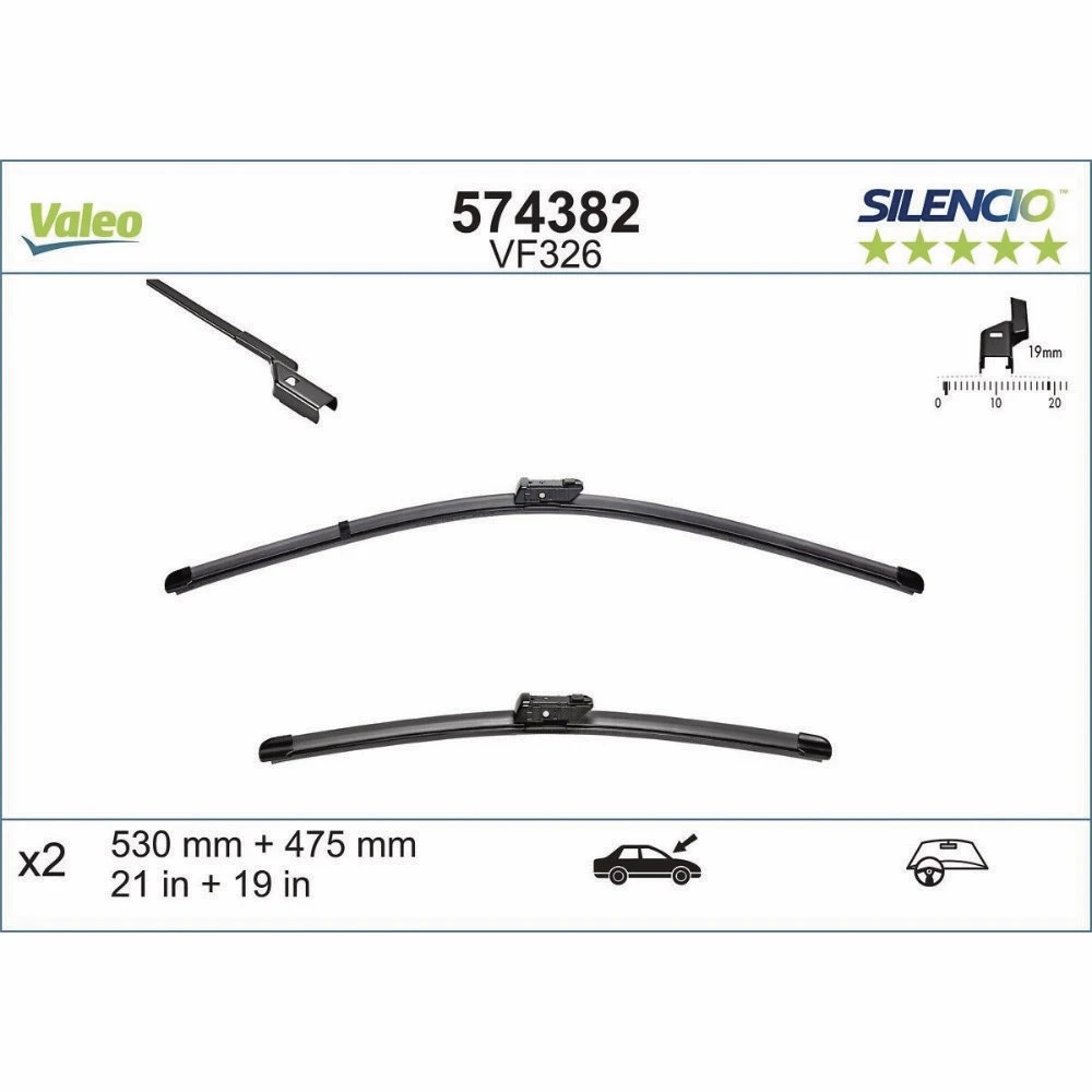Ștergătoare Valeo Silencio Flat pentru JAC T8 Pro