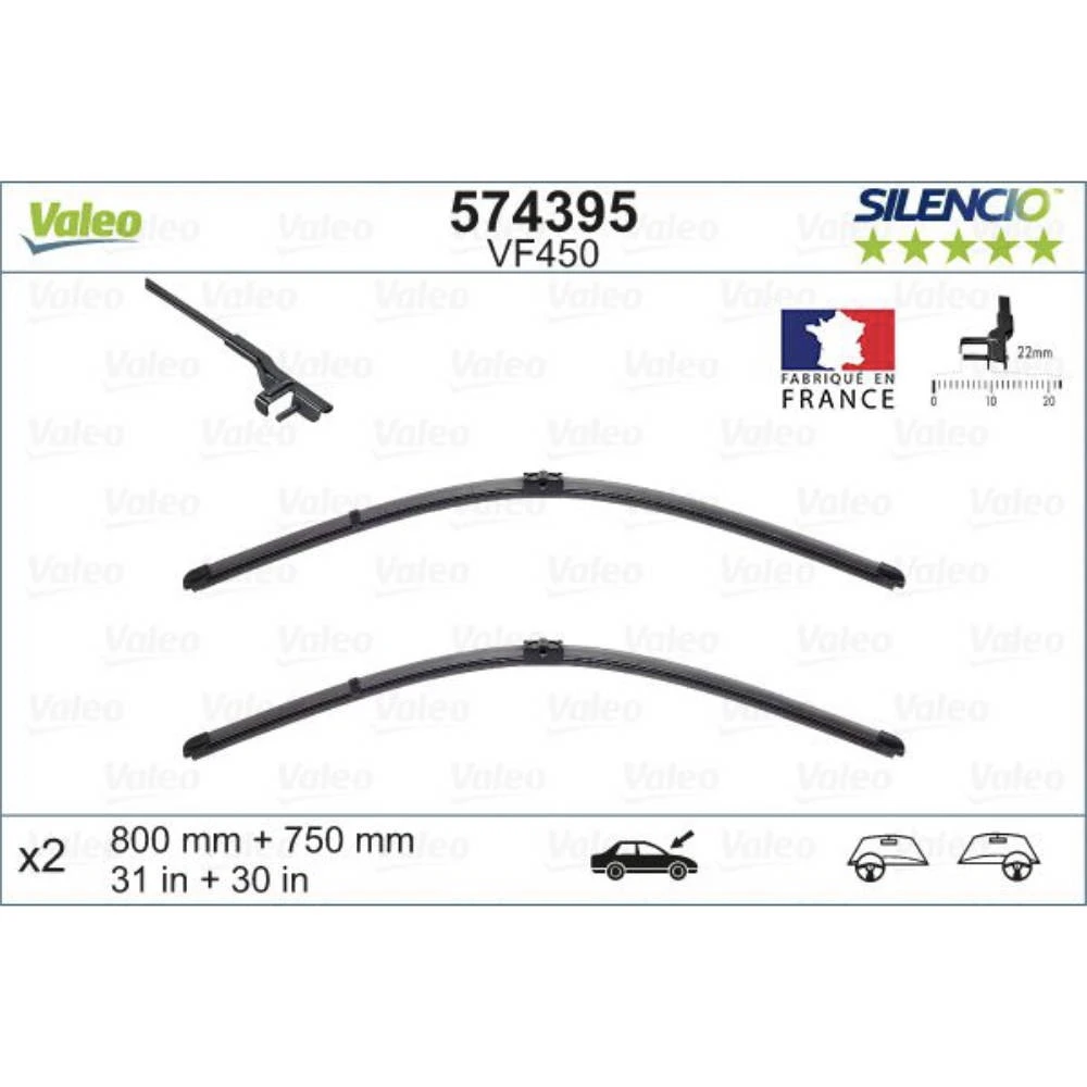 Ștergătoare Valeo Silencio Flat pentru Citroen C4 Grand Picasso