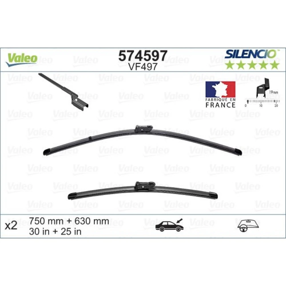 Ștergătoare Valeo Silencio Flat pentru DS DS5