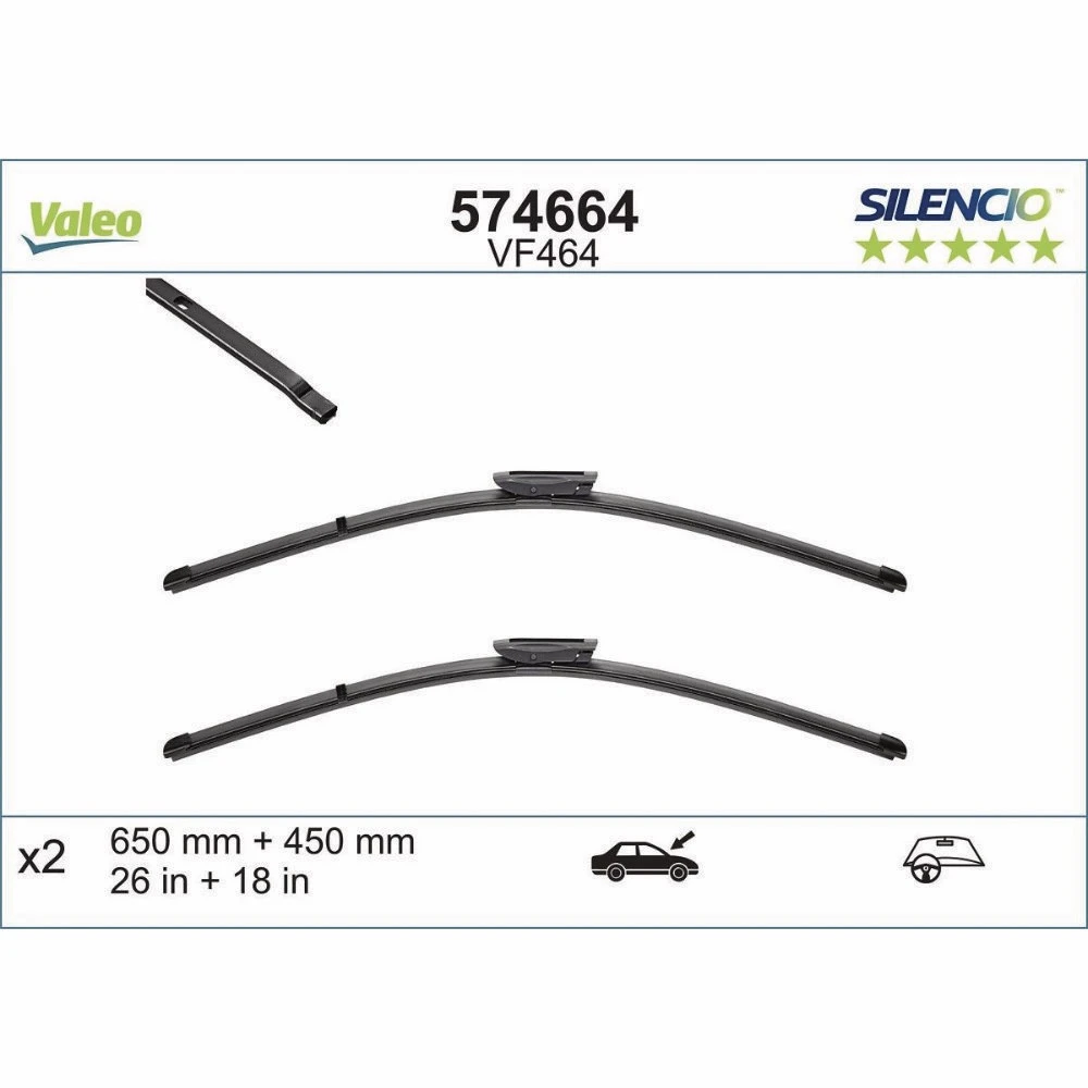 Ștergătoare Valeo Silencio Flat pentru Peugeot Expert