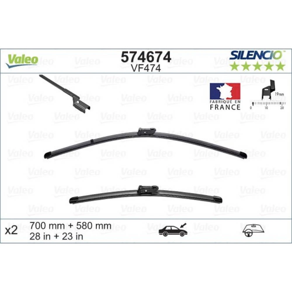 Ștergătoare Valeo Silencio Flat pentru Opel Meriva